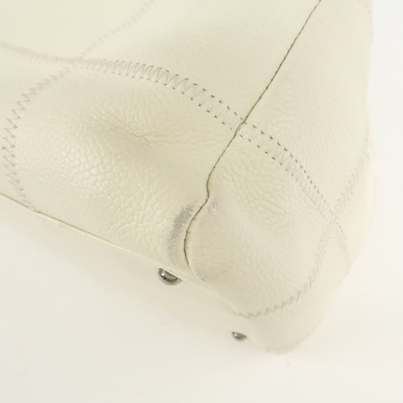 CHANEL Chocolate Bar Caviar Skin Mini Boston Bag Black A26135 Used