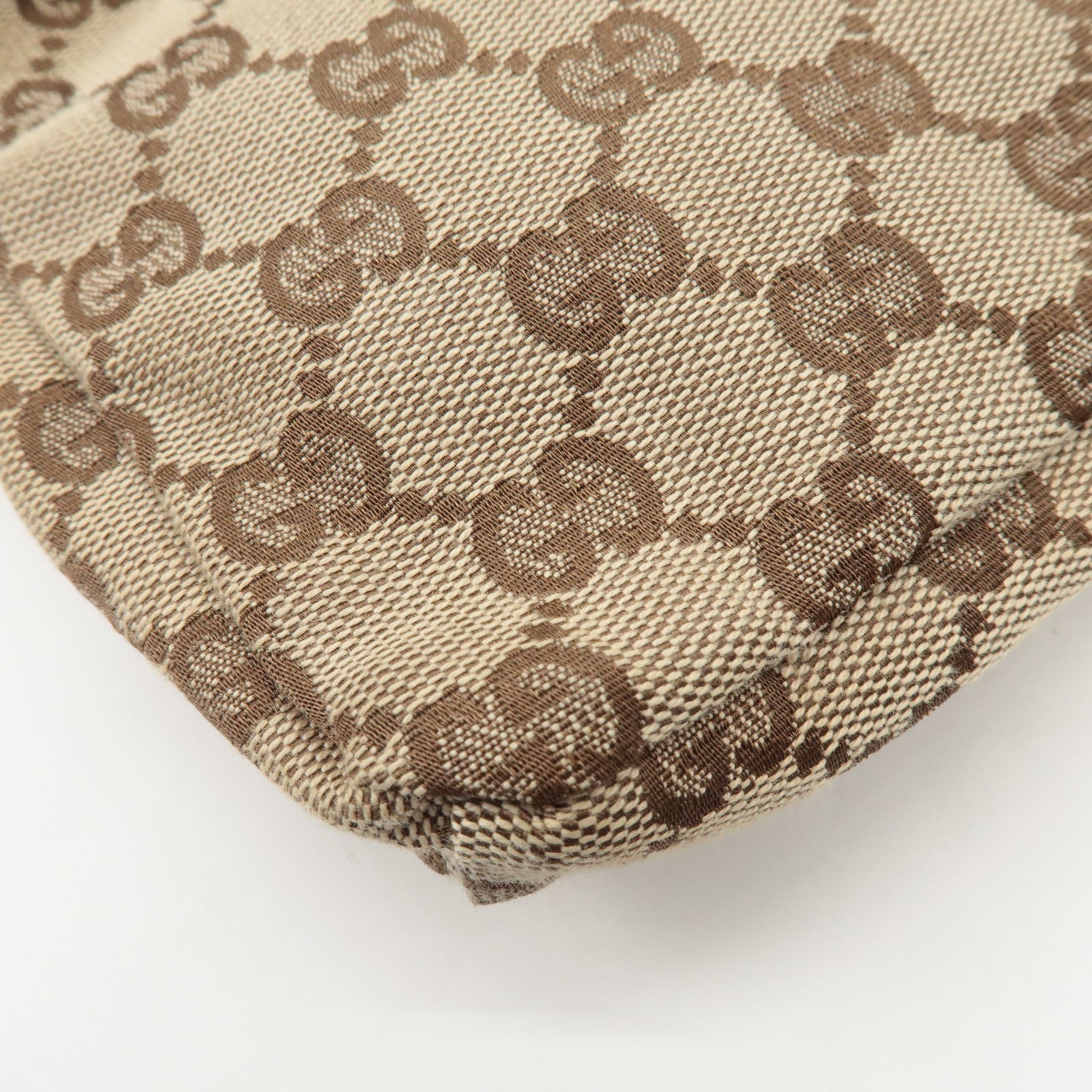 GUCCI GG Canvas Leather Waist Bag Crossbody Bag Beige Brown 28566 Used