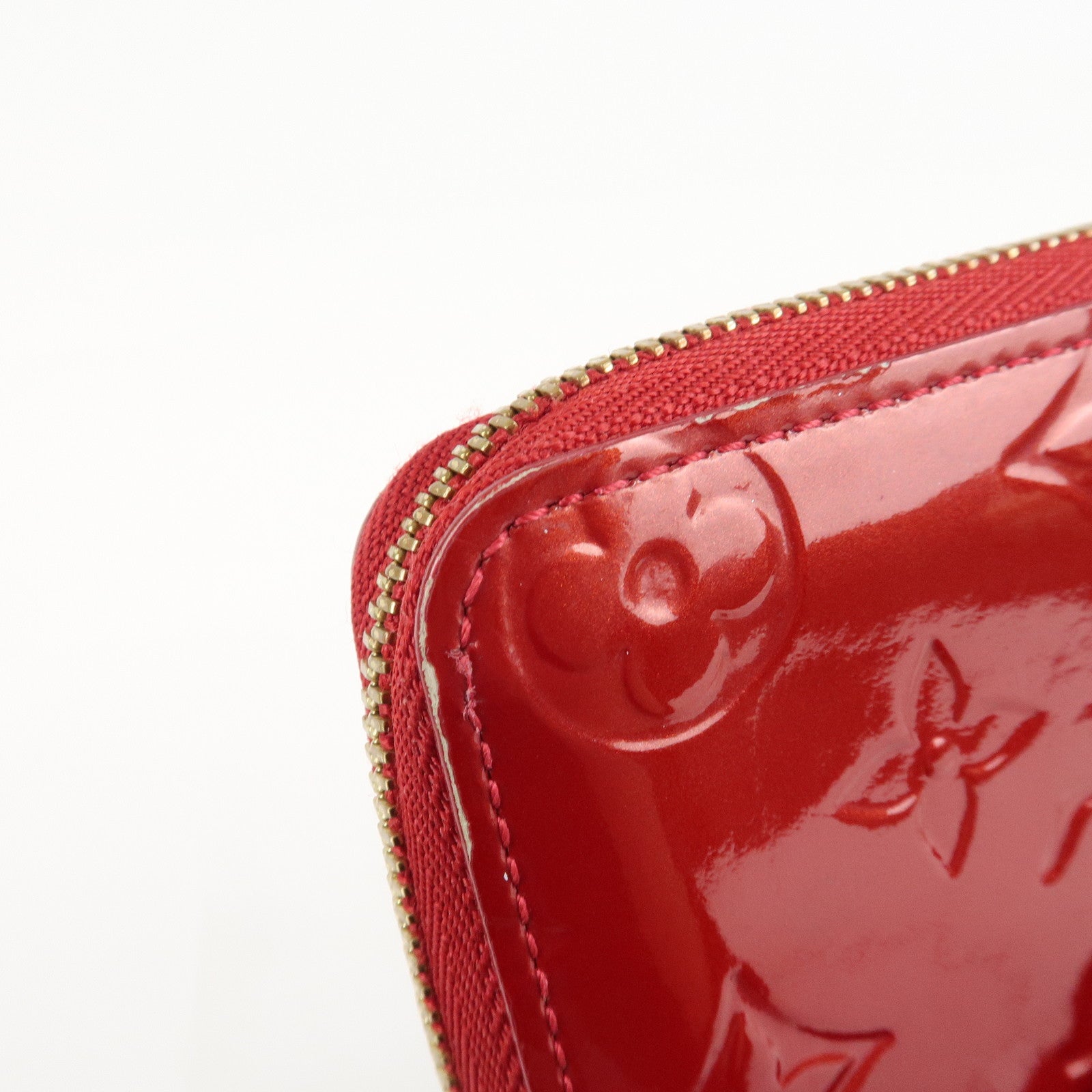 Louis Vuitton Monogram Vernis Zippy Coin Purse M93608 Red Used