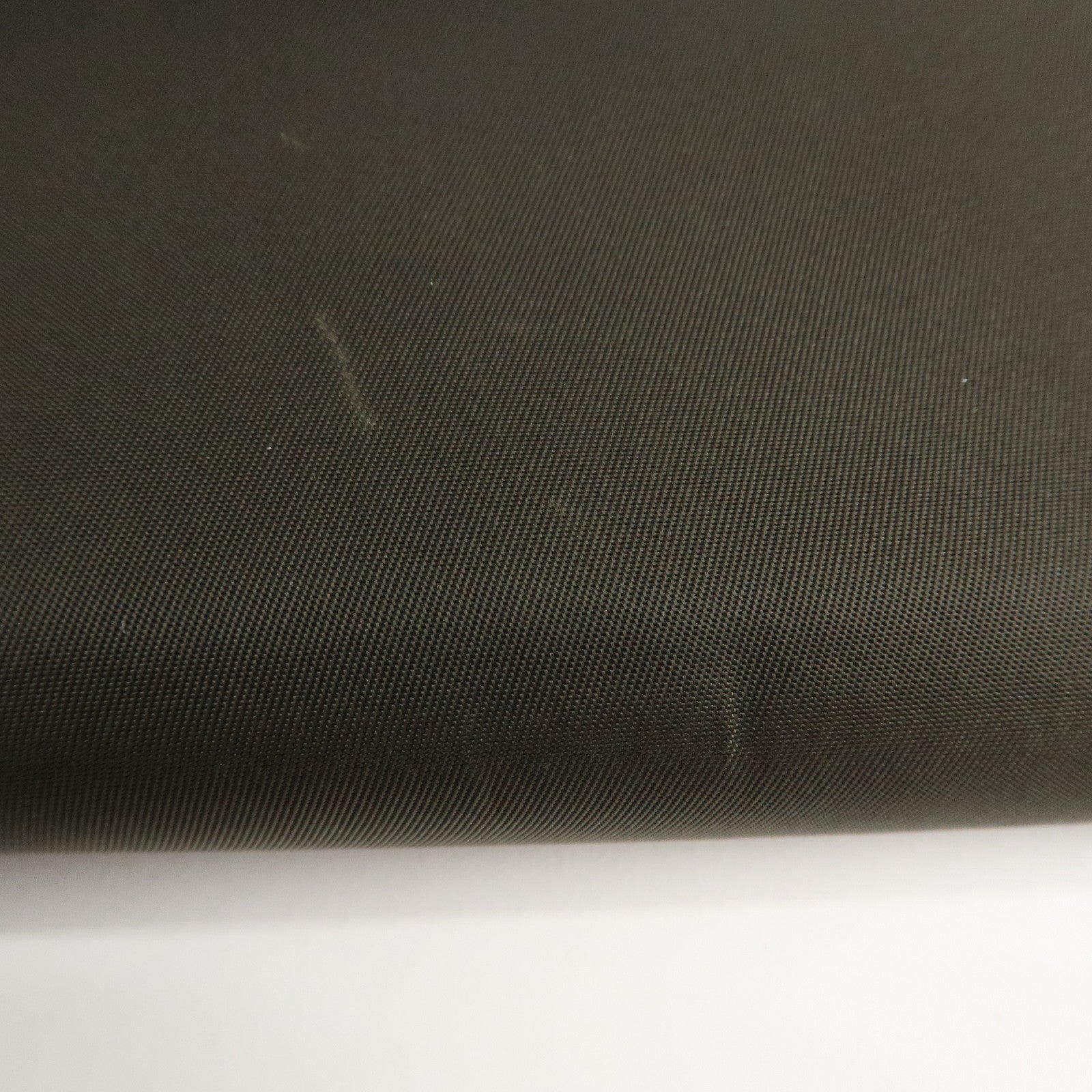 PRADA Logo Leather Bi-Fold Wallet Small Wallet Khaki Used