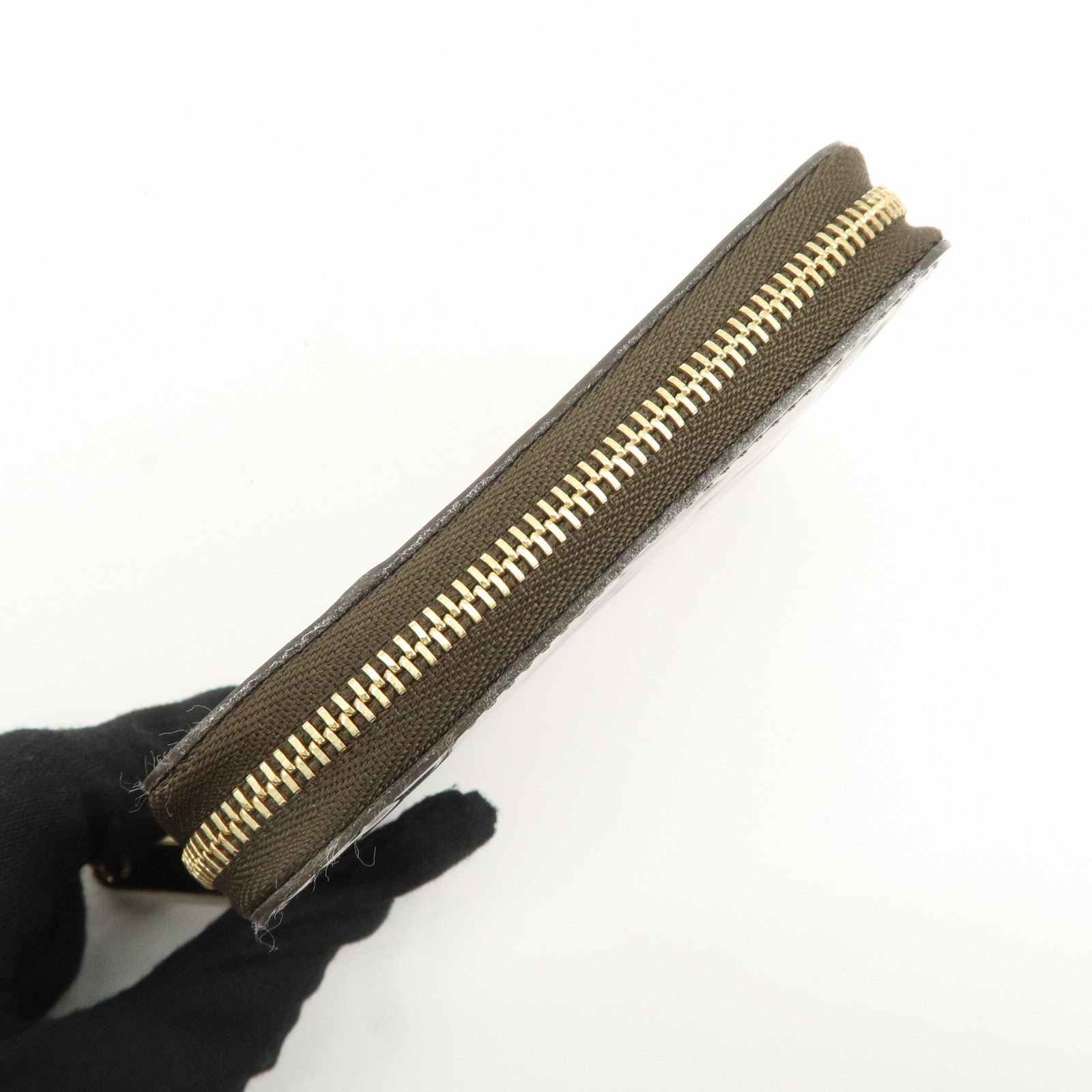 Louis Vuitton Monogram Vernis Zippy Coin Purse Veil Bronze Used
