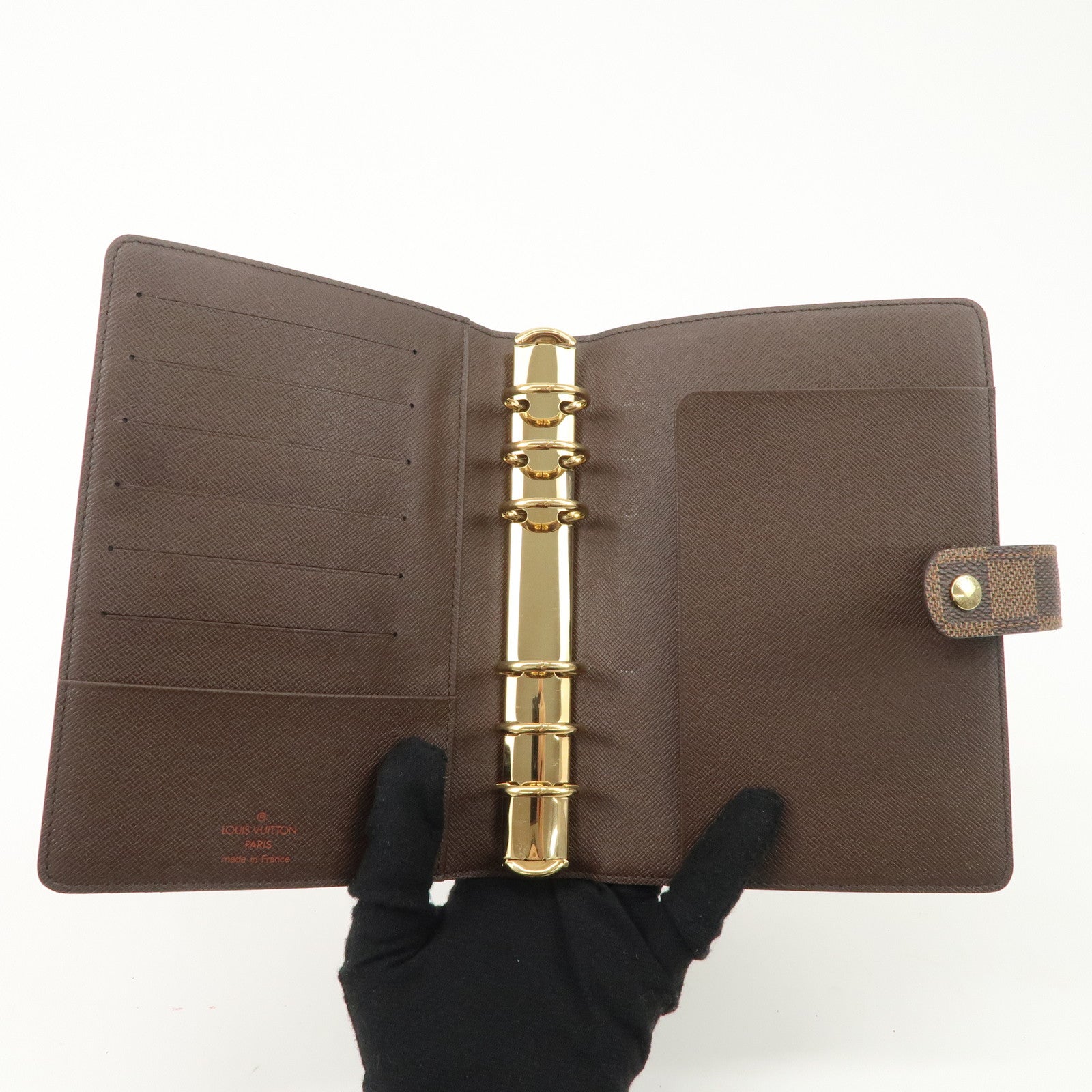 Louis Vuitton Damier Agenda MM Planner Cover Brown R20240 Used