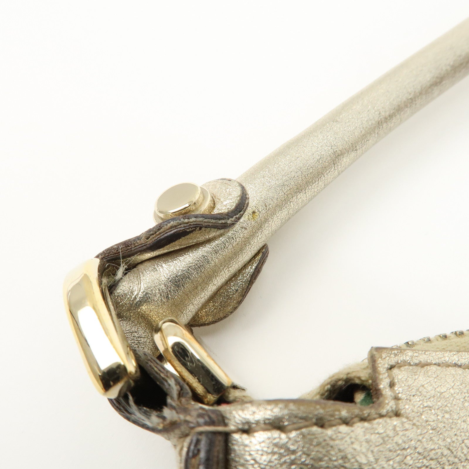 GUCCI GG Canvas Leather Shoulder Bag 153025 Used