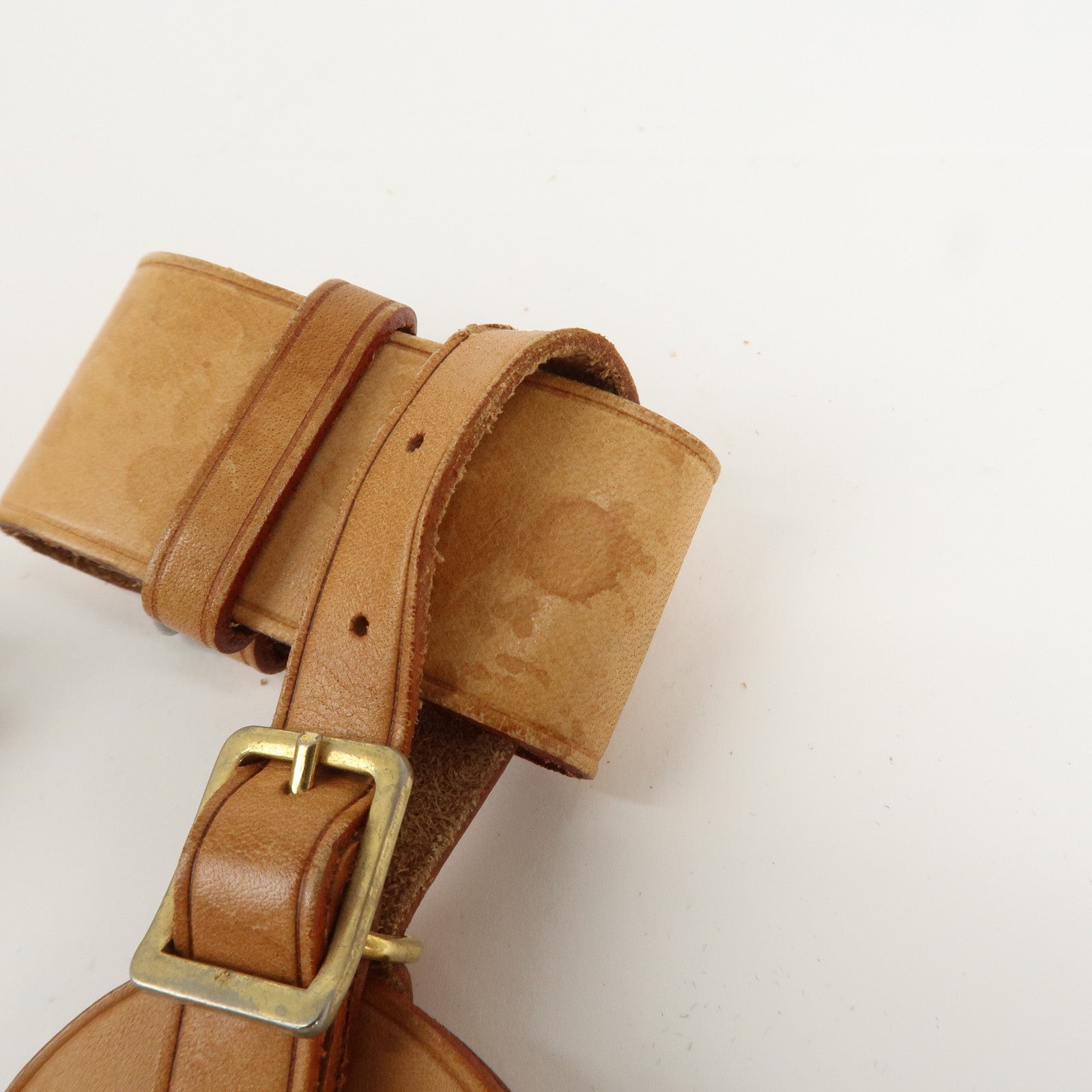 Louis Vuitton Set of 20 Name Tag & Poignet Leather Beige Used