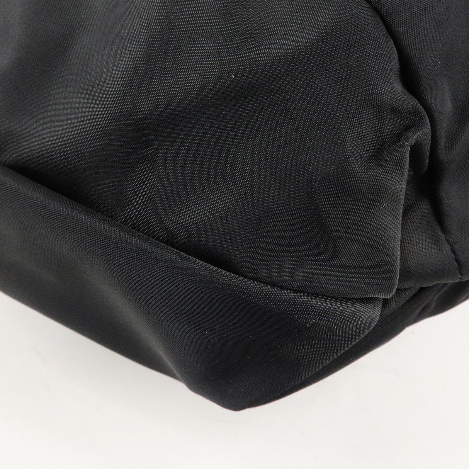 Ferragamo Nylon Patent Leather Shoulder Bag Hand Bag Black Used