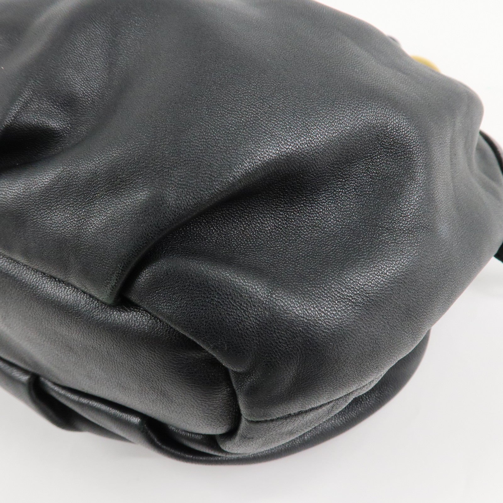 PRADA Leather 2Way Hand Bag Shoulder Bag Black BN2324 Used