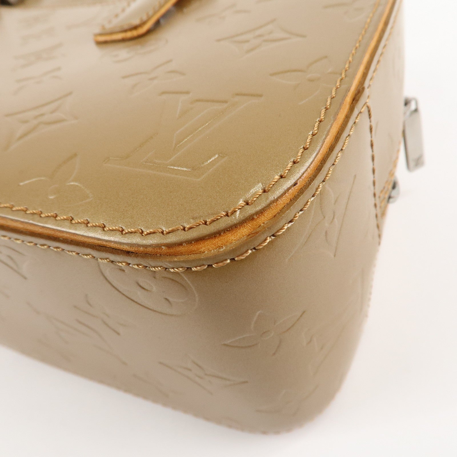 Louis Vuitton Monogram Matte Shelton Hand Bag Ambre M55177 Used