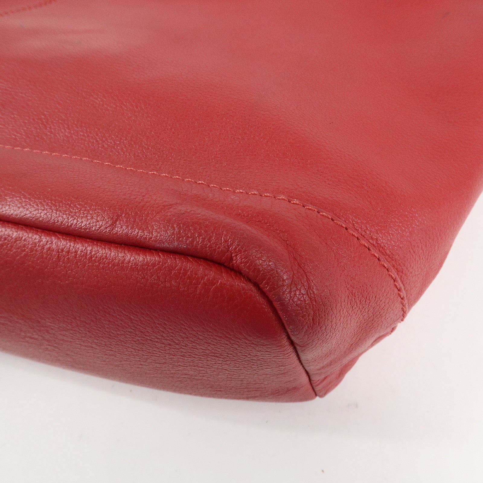 Chloe See By Chloe Leather Tote Bag Shoulder Bag Red Used