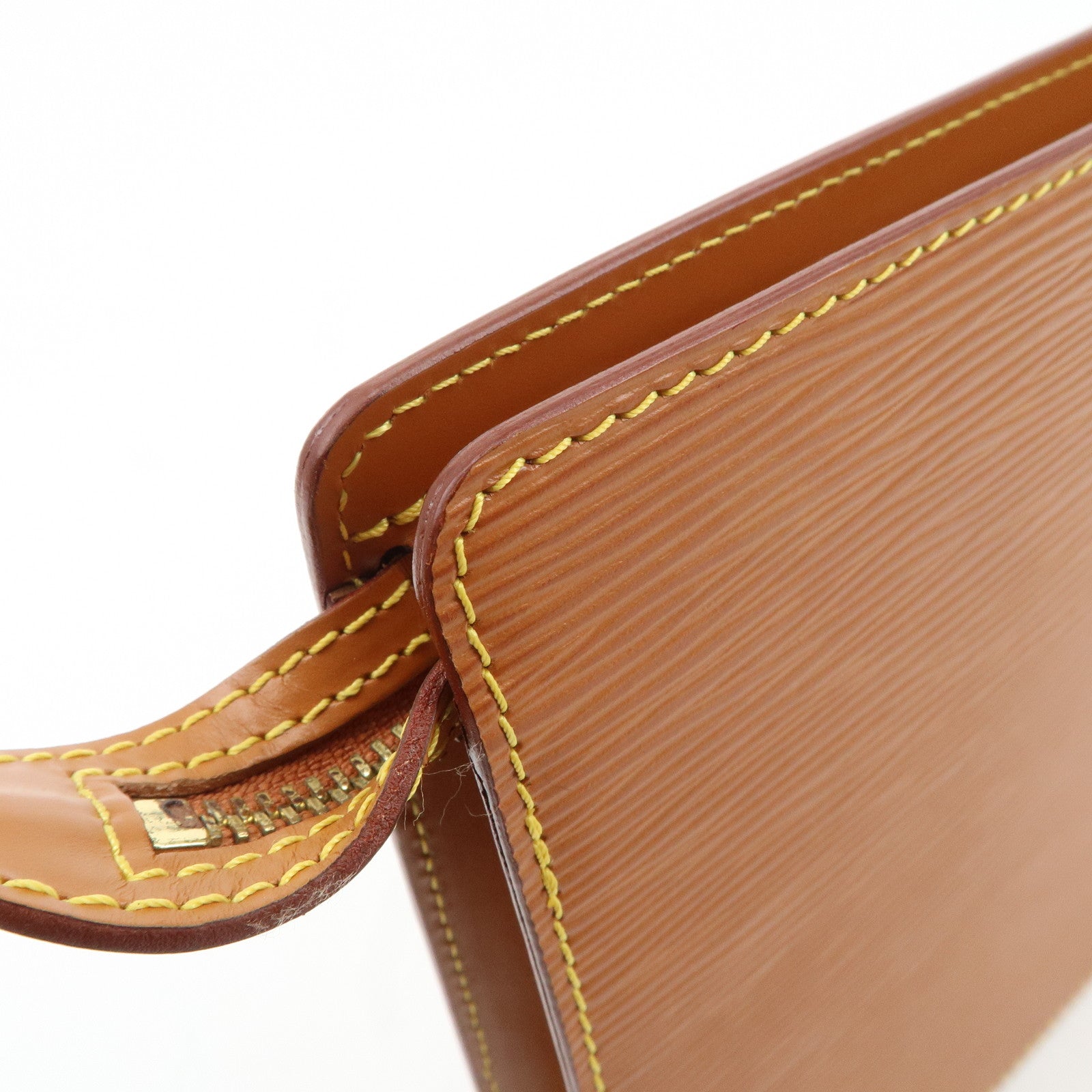 Louis Vuitton Epi Pochette Homme Clutch Bag Zipang Gold M52528 Used