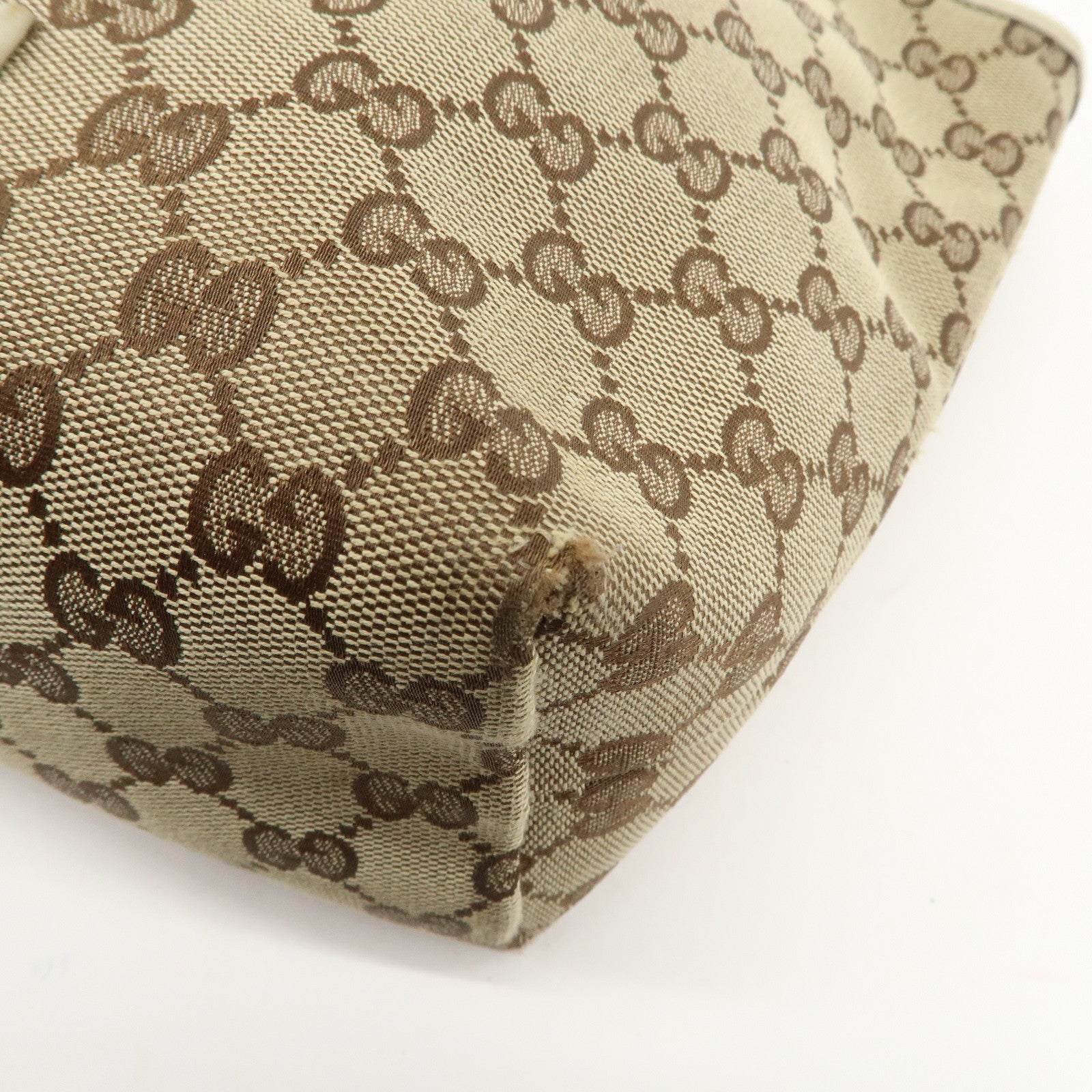 GUCCI Children's ZOO GG Canvas Leather Papagallo Tote Bag 271101 Used