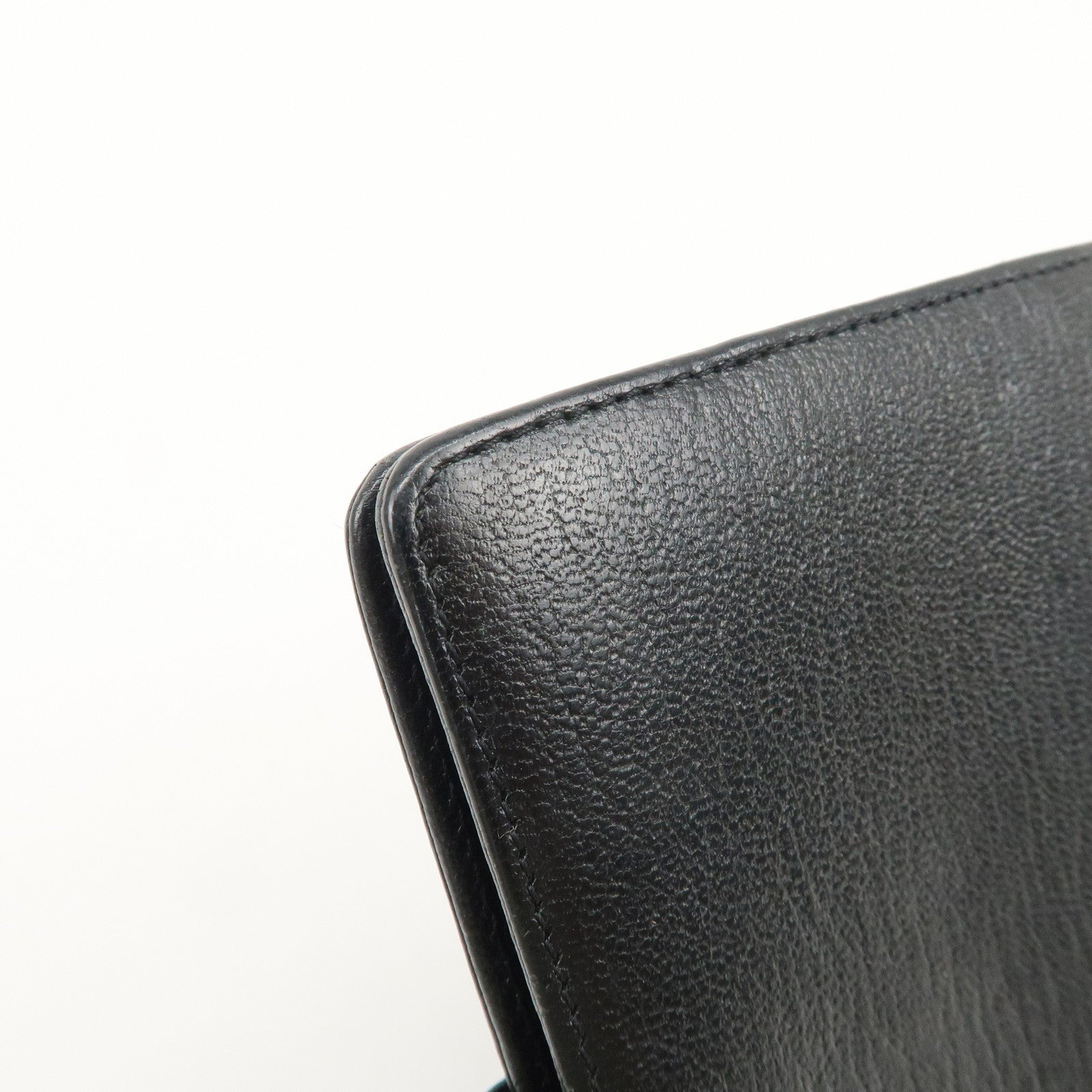 CHANEL COCO Mark Leather Agenda Cover Planner Cover Black Used