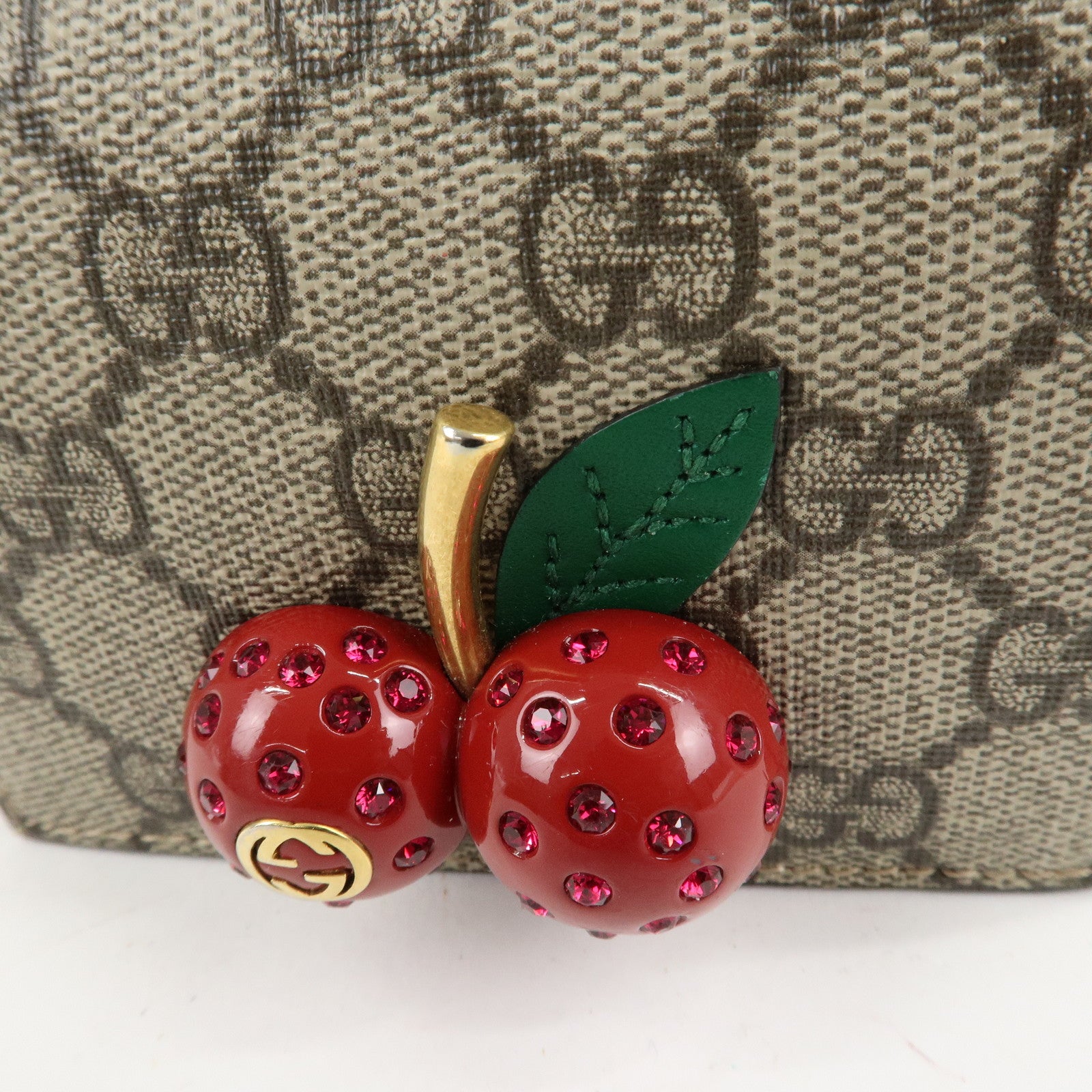 GUCCI Interlocking GG Supreme Plastic Card Case Coin Case Cherry Used