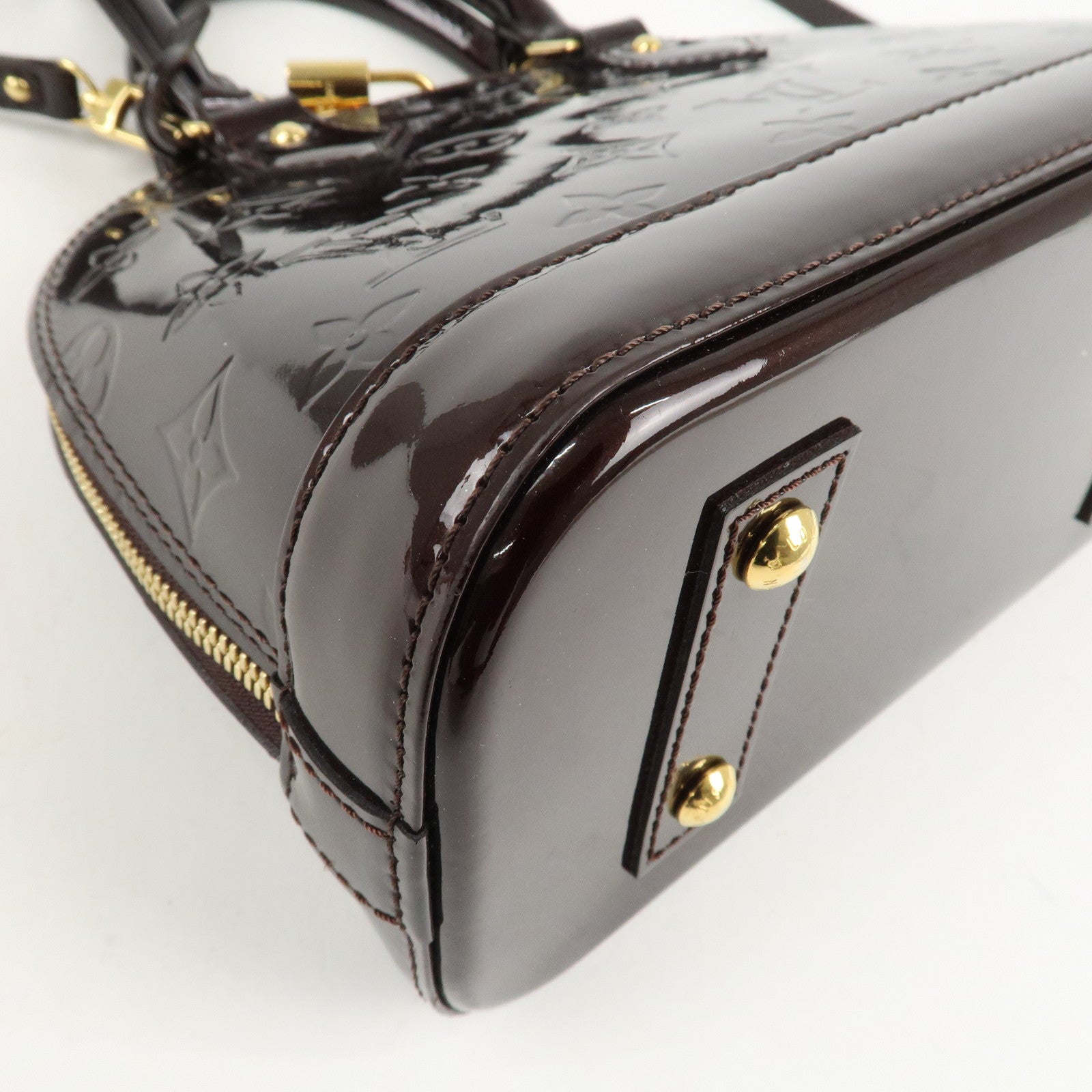 Louis Vuitton Monogram Vernis Alma BB 2Way Bag Amarante M91678 Used