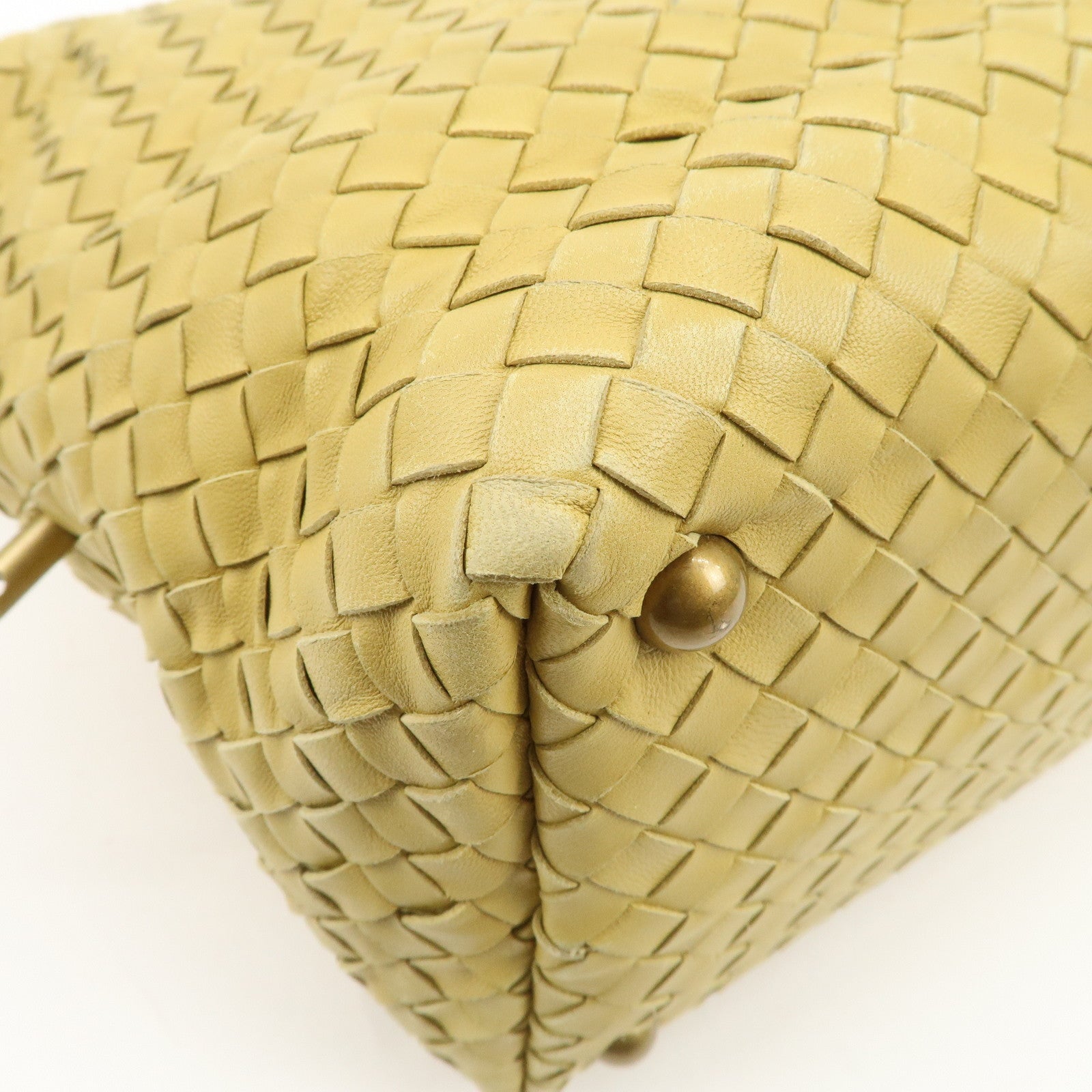 BOTTEGA VENETA Intrecciato Leather Montaigne Boston Bag 173398 Used