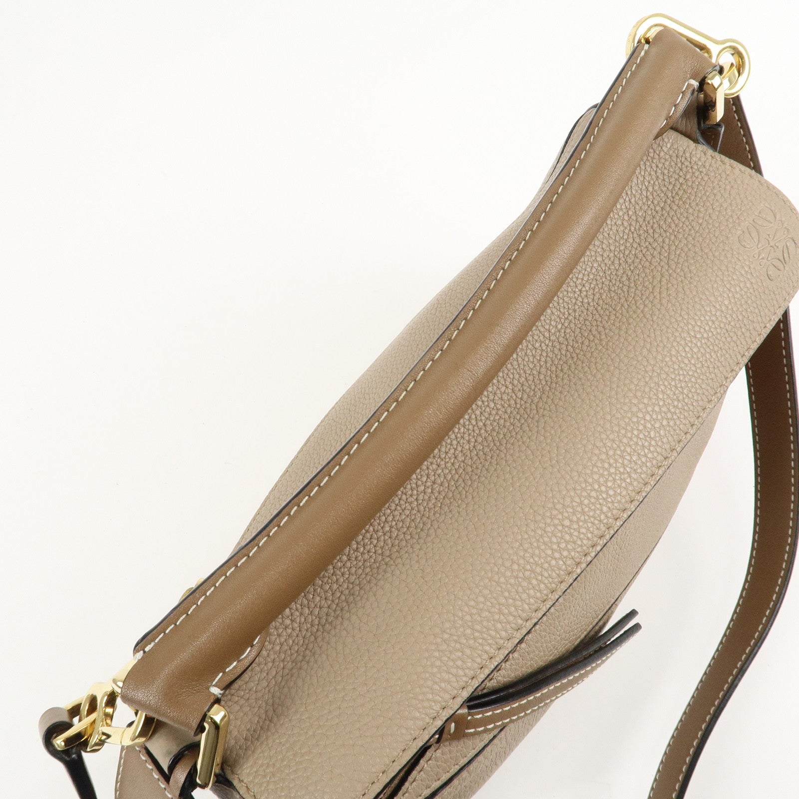 LOEWE Leather Puzzle Bag Small 2Way Bag Hand Bag Beige Used