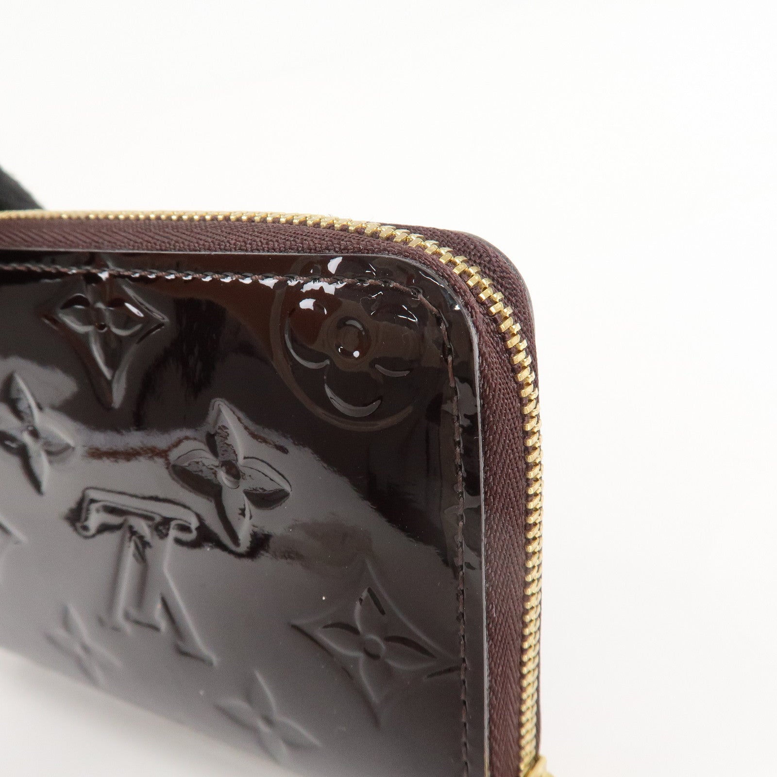 Louis Vuitton Monogram Vernis Zippy Coin Purse Amarante M93607 Used