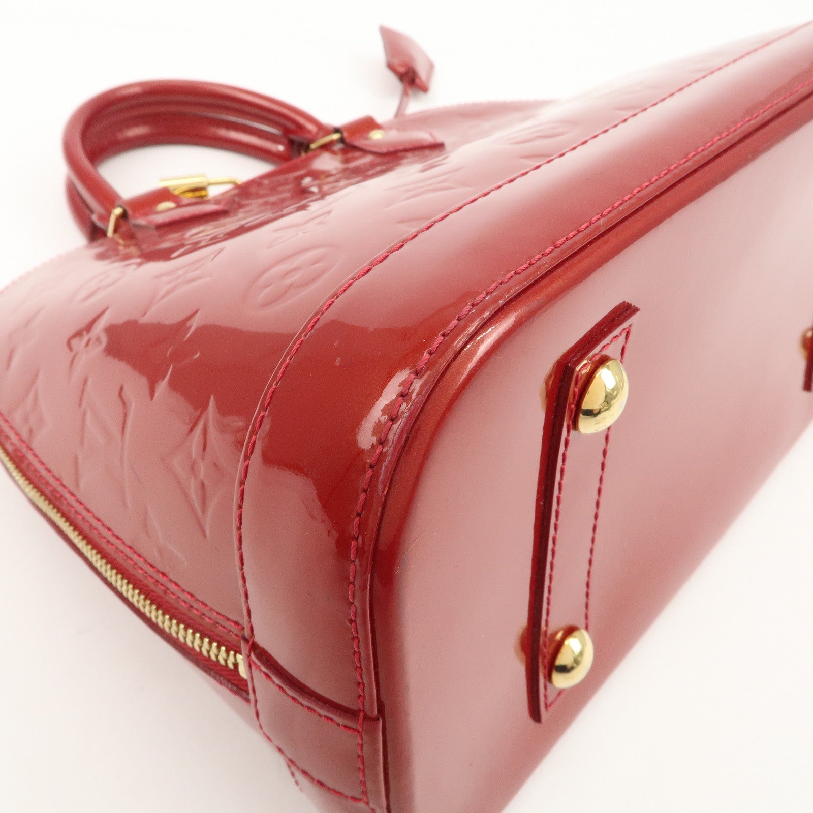 Louis Vuitton Monogram Vernis Alma PM Bag Pomme d'Amour M90096 Used