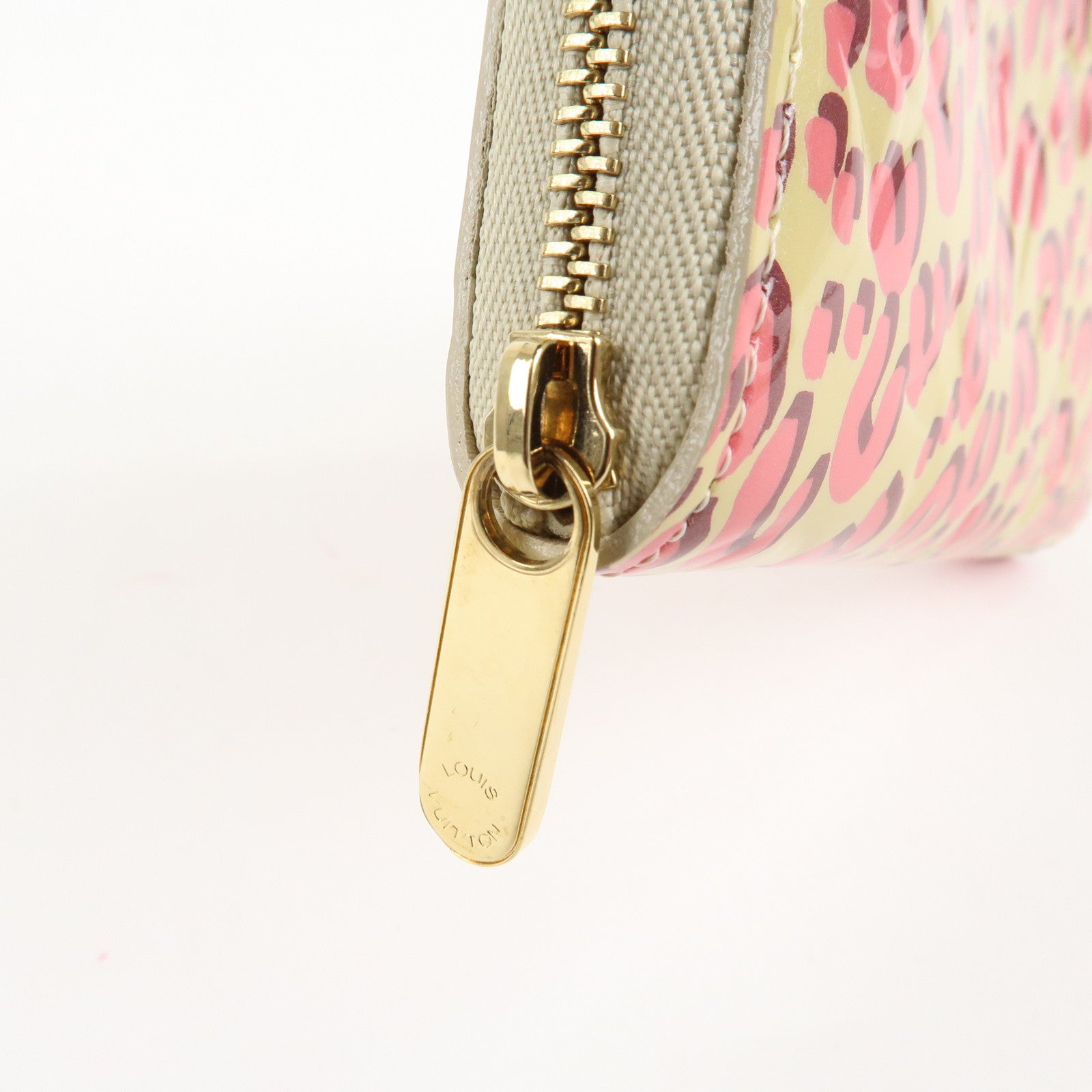 Louis Vuitton Monogram Vernis Leopard Zippy Coin Purse M91484 Used