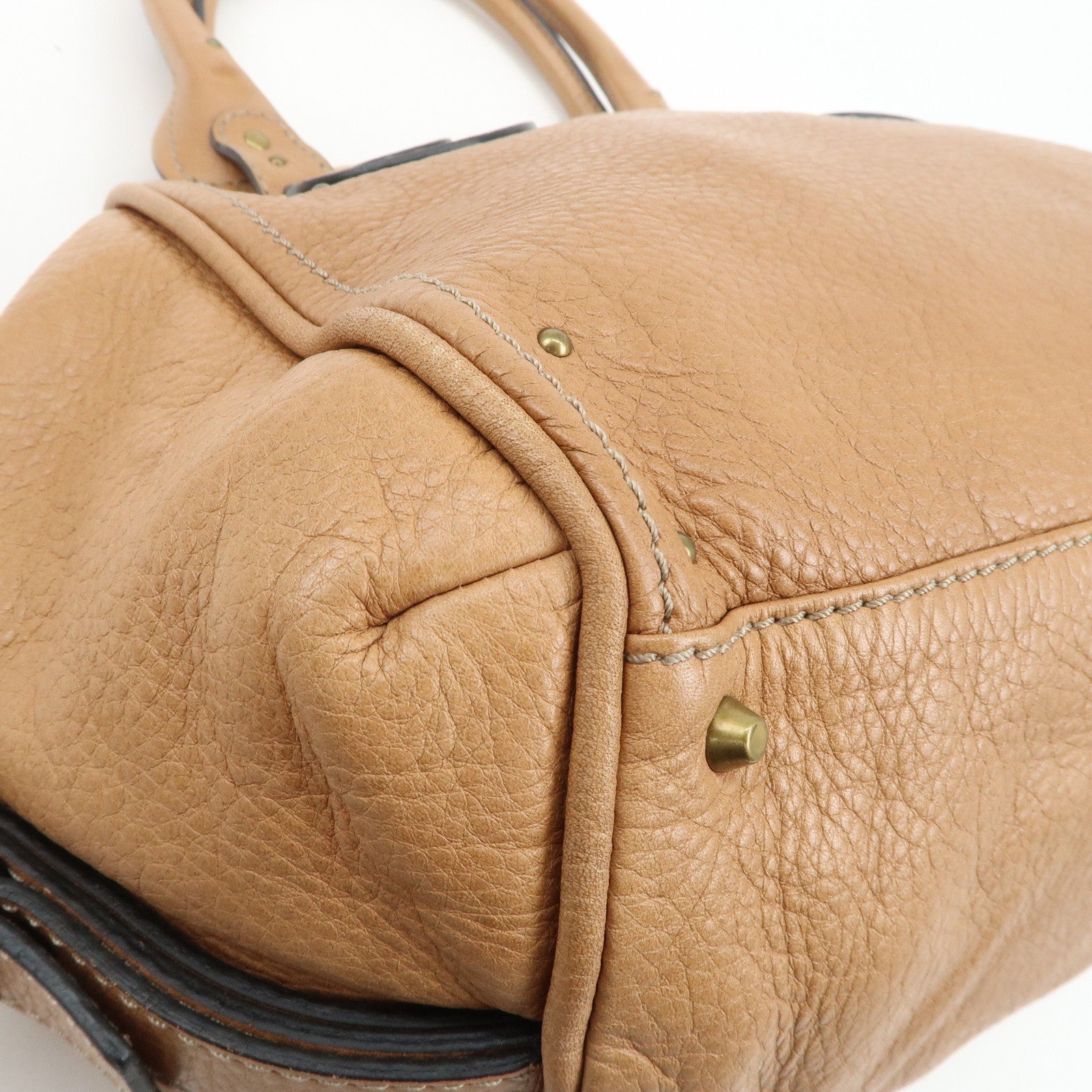 Chloe Paddington Leather Shoulder Bag Hand Bag Brown Used