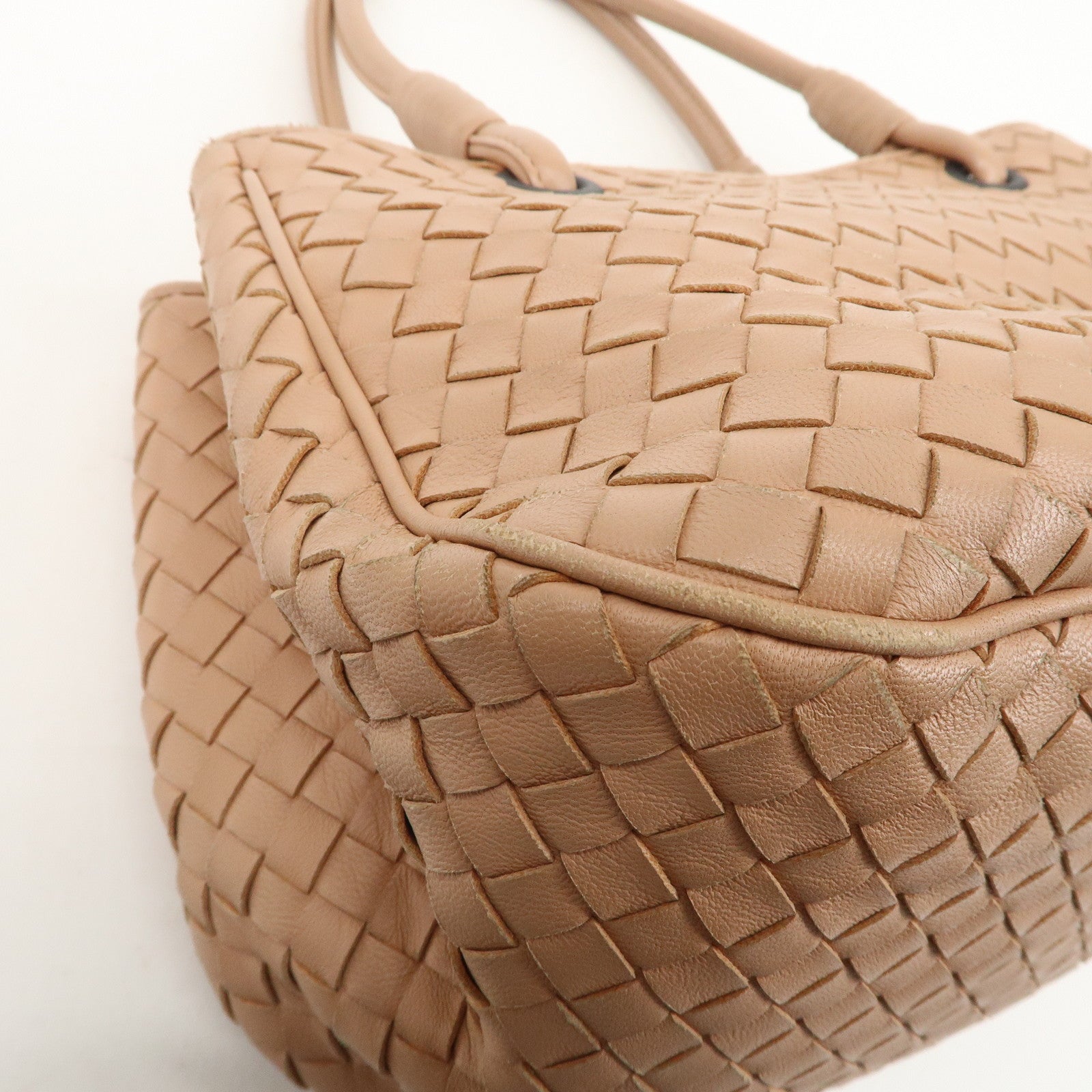 BOTTEGA VENTETA Intrecciato Leather Satchel Tote Bag 148323 Used