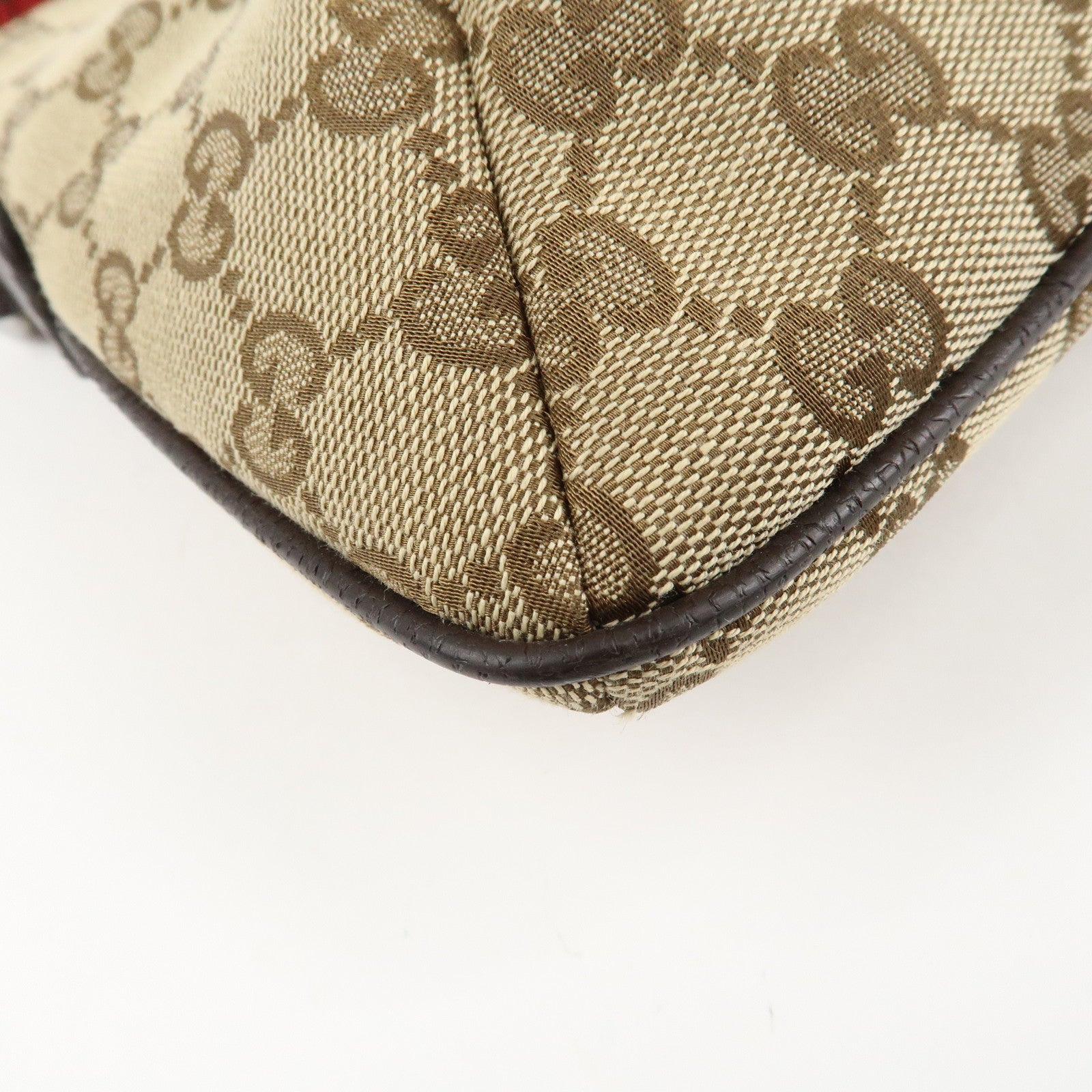 GUCCI Sherry GG Canvas Leather Shoulder Bag Crossbody 189749 Used