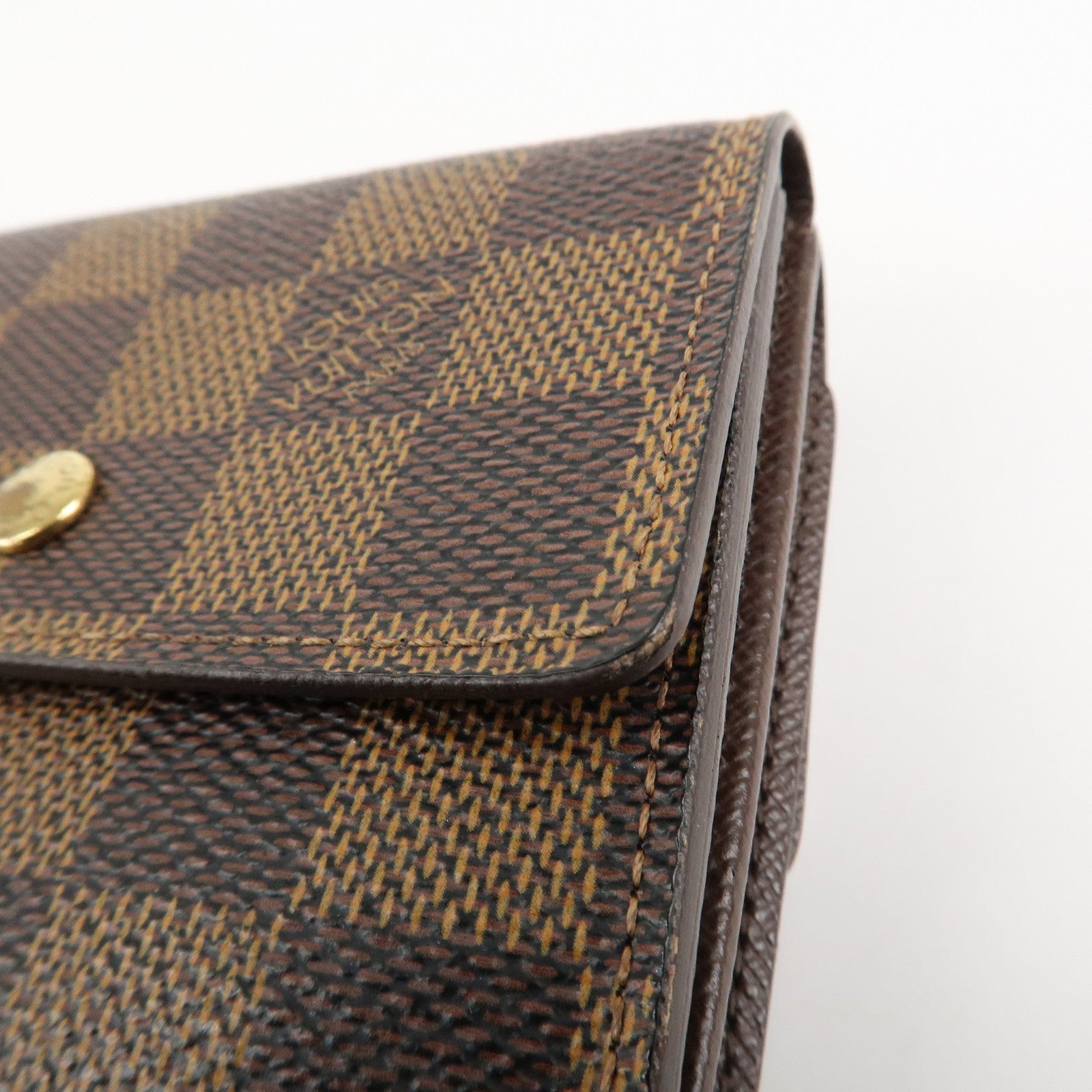 Louis Vuitton Damier Ebene Portefeuille Elise Wallet N61654 Used