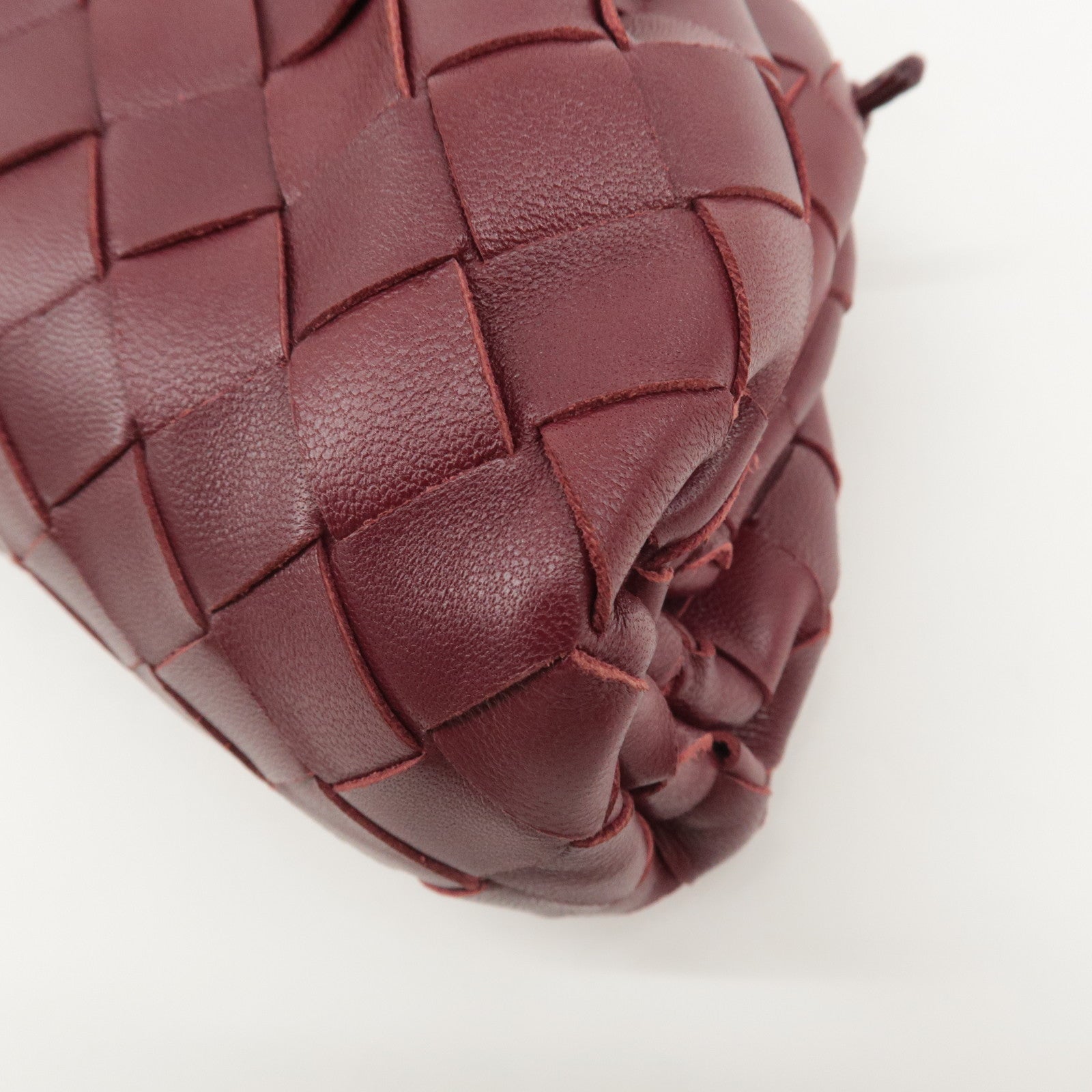 BOTTEGA VENETA Intrecciato Leather Mini Pouch Shoulder Bag Used