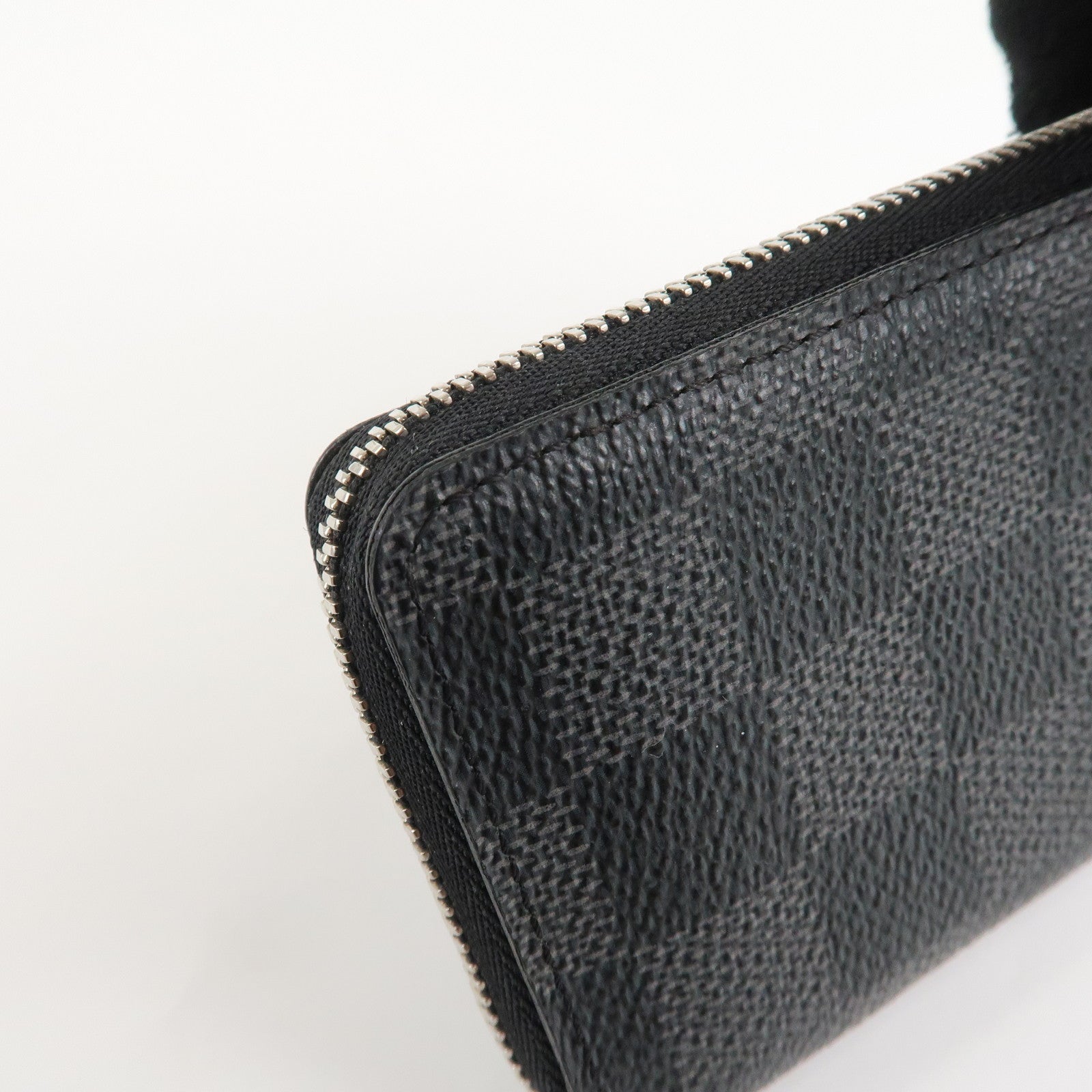 Louis Vuitton Damier Graphite Zippy Coin Purse Coin Case N63076 Used