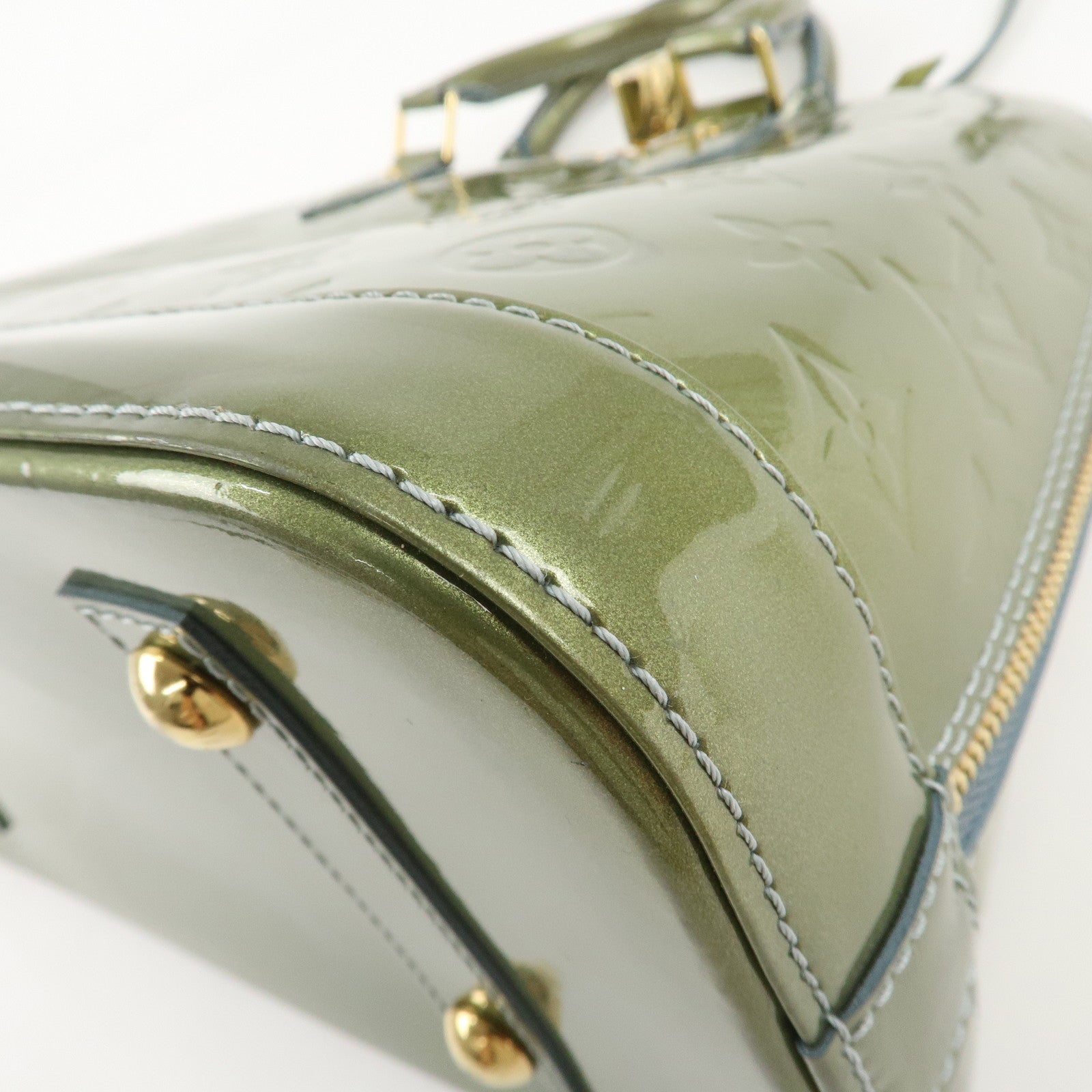Louis Vuitton Monogram Vernis Alma PM Hand Bag Gris M91613 Used