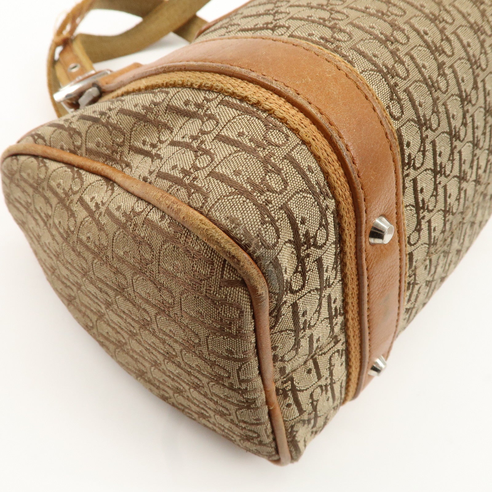Christian Dior Trotter Street Chic Canvas Leather Mini Boston Bag Used
