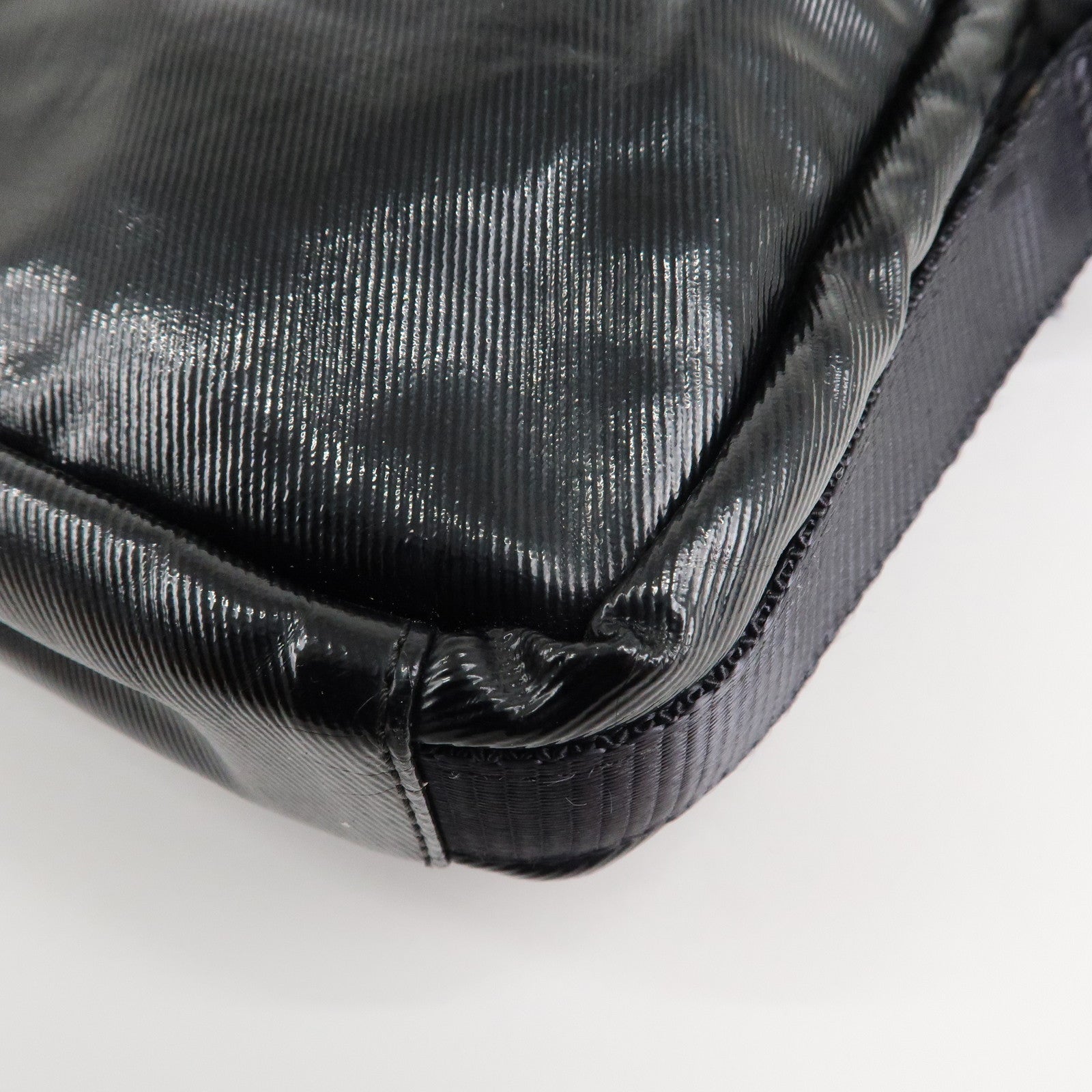 CHANEL Sports Enamel Coated Canvas COCO Mark Shoulder Bag A26568 Used