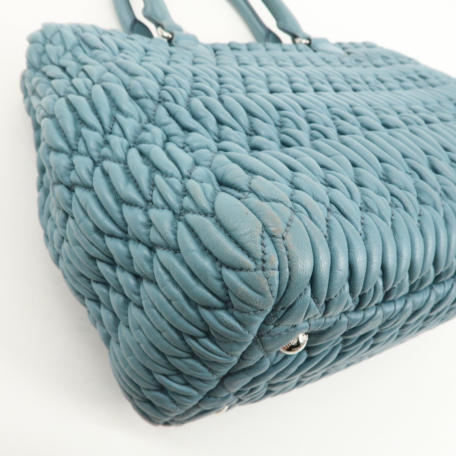 MIU MIU Matelasse Nappa Crystal Leather 2WAY Bag RN0958 Used