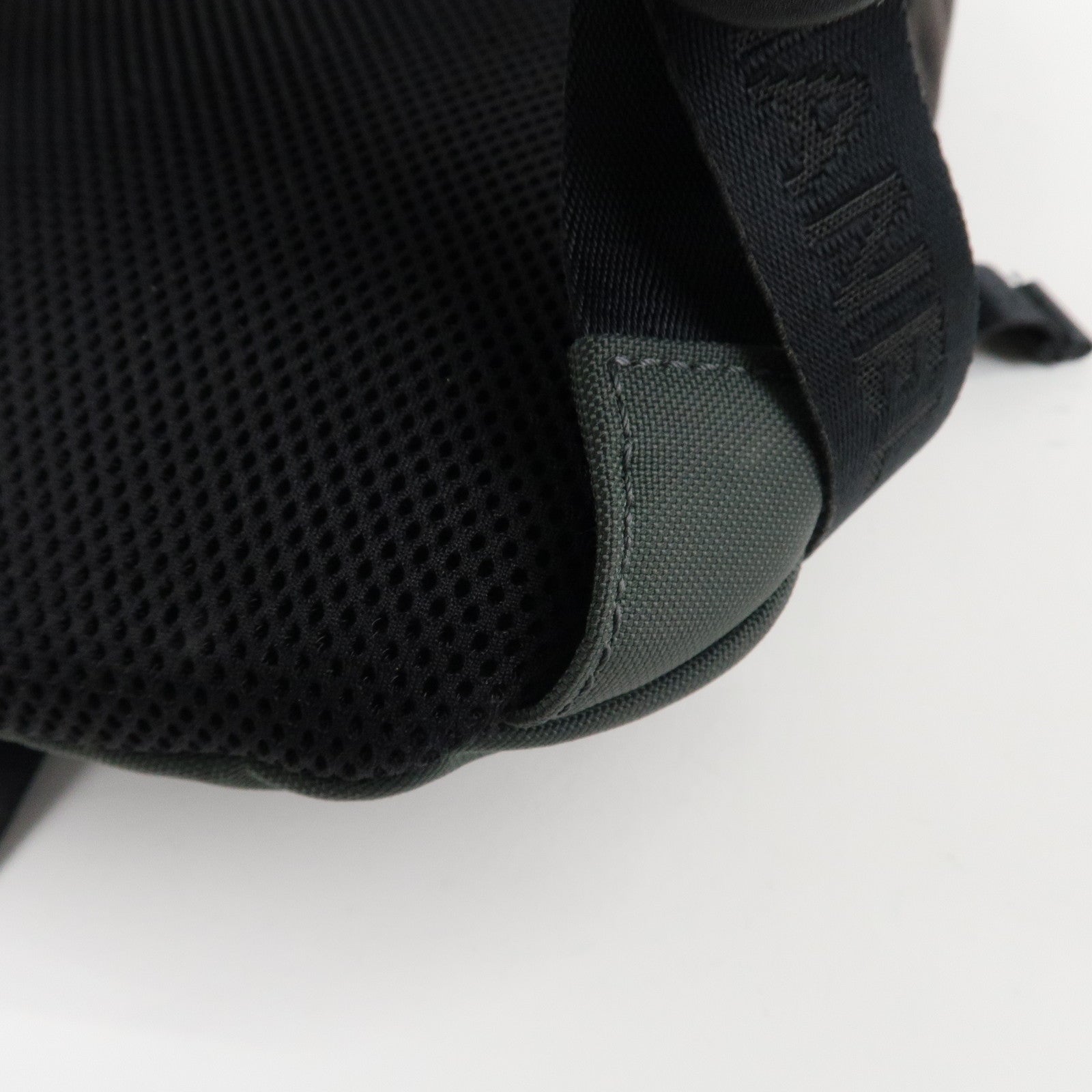 CHANEL CHANEL Sports Canvas Backpack Black Green Used