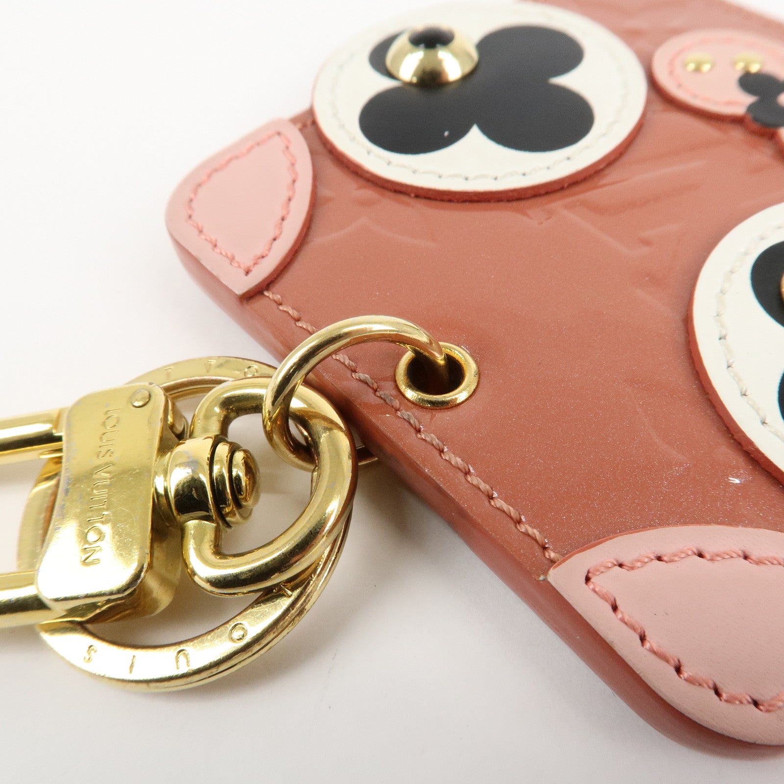 Louis Vuitton Monogram Vernis Porte Cles Animal Face M68217 Used