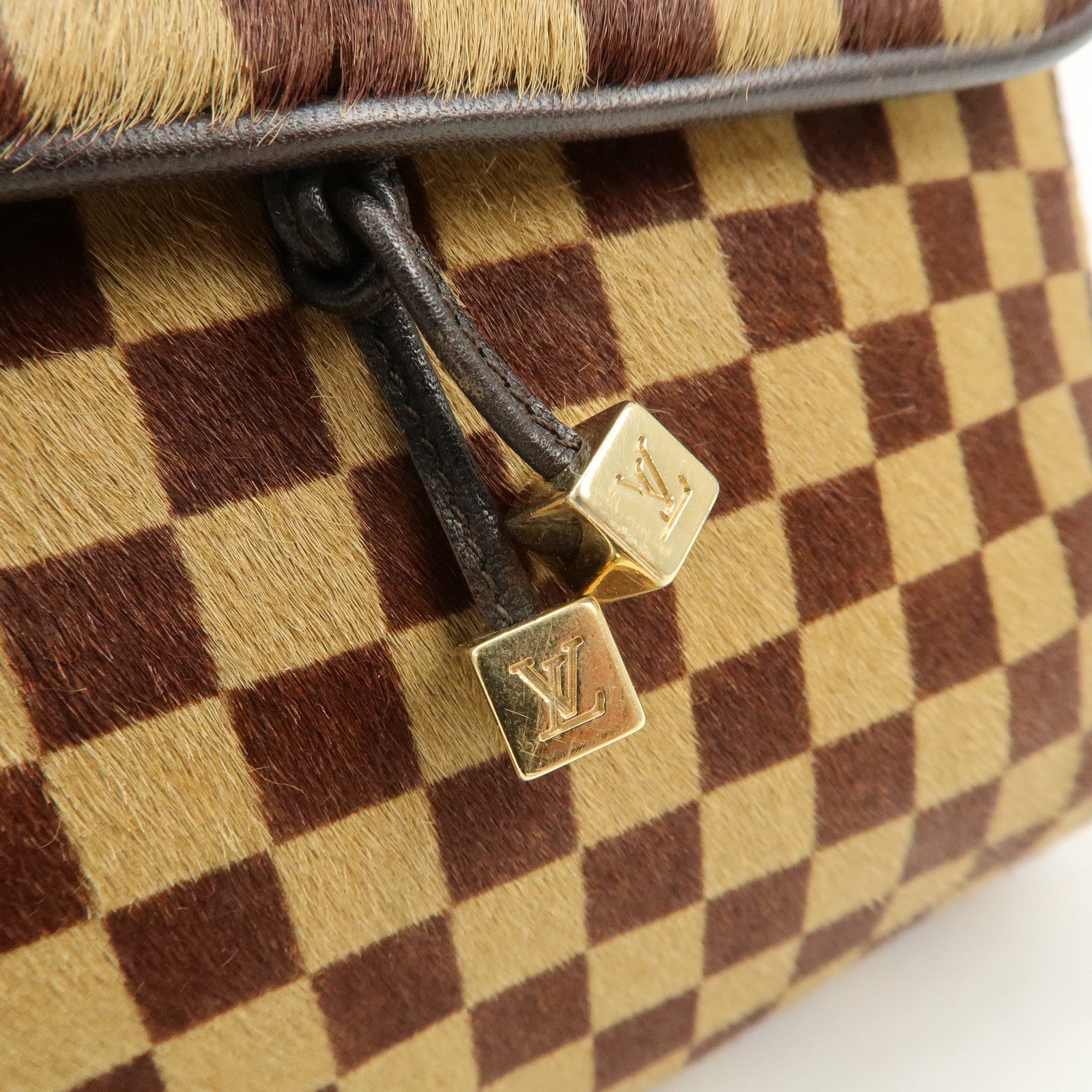 Louis Vuitton Damier Sauvage Gazelle Beige Shoulder Bag M92130 Used