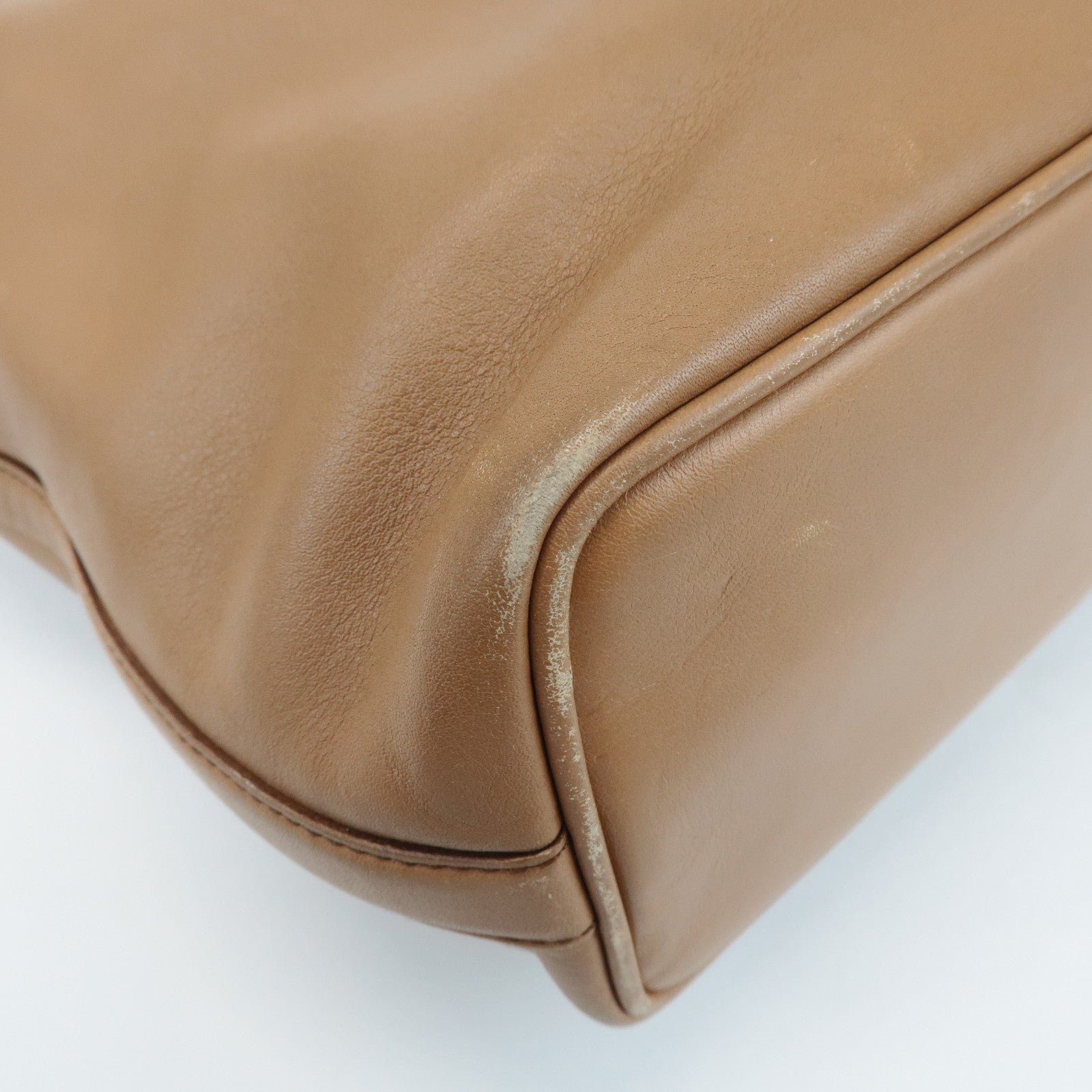 GUCCI Leather One Shoulder Bag Beige 001.4288 Used