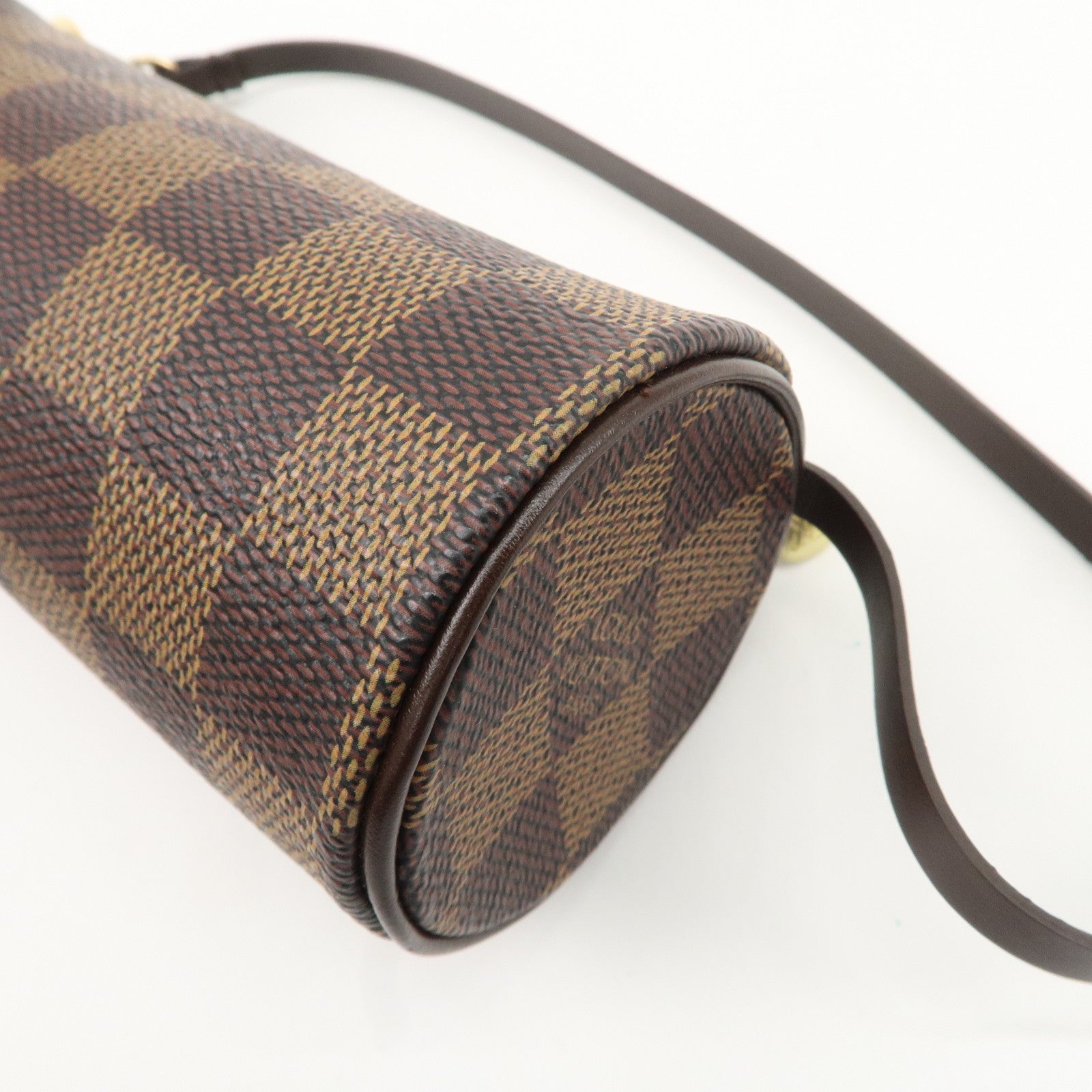 Louis Vuitton Damier Ebene Mini Pouch for Papillon Bag Brown Used