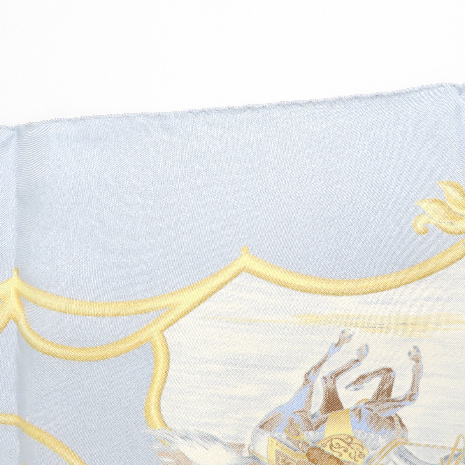 HERMES Carre 90 Silk 100% Scarf Les Chevaux Des Moghols Used