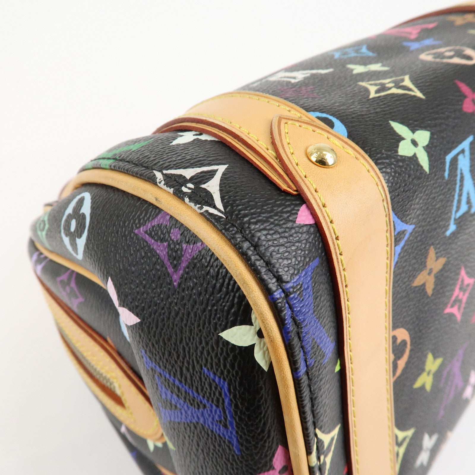 Louis Vuitton Monogram Multicolor Priscilla Hand Bag Noir M40097 Used