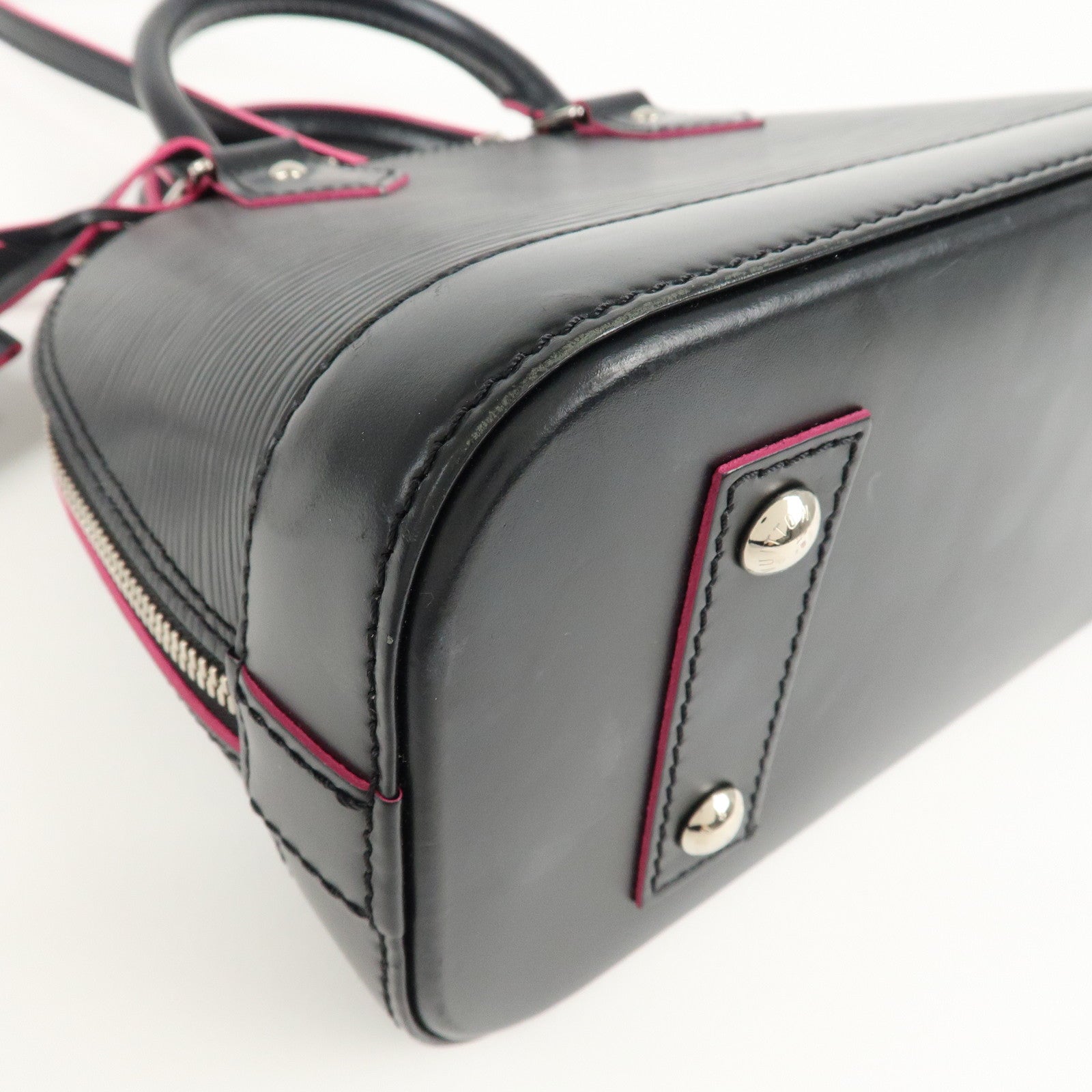 Louis Vuitton Epi Alma BB 2Way Shoulder Bag Noir Pink M54160 Used