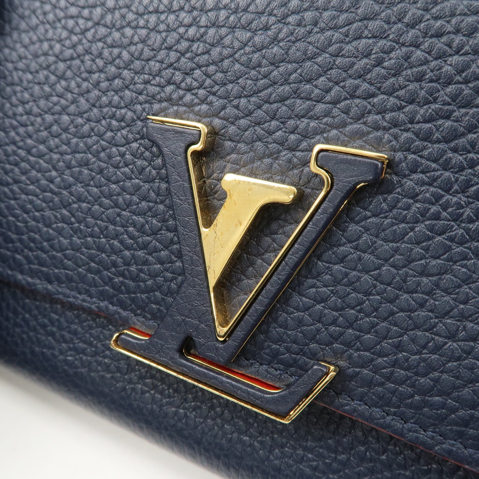 Louis Vuitton Portefeuille Capucines Long Wallet Navy M63739 Used