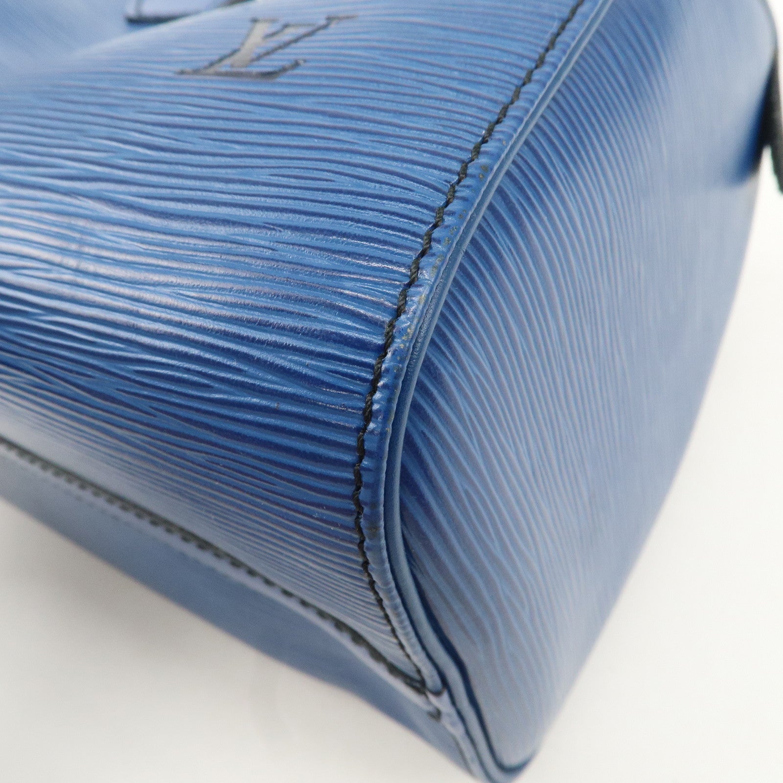 Louis Vuitton Epi Speedy 25 Hand Bag Boston Bag Blue M43015 Used