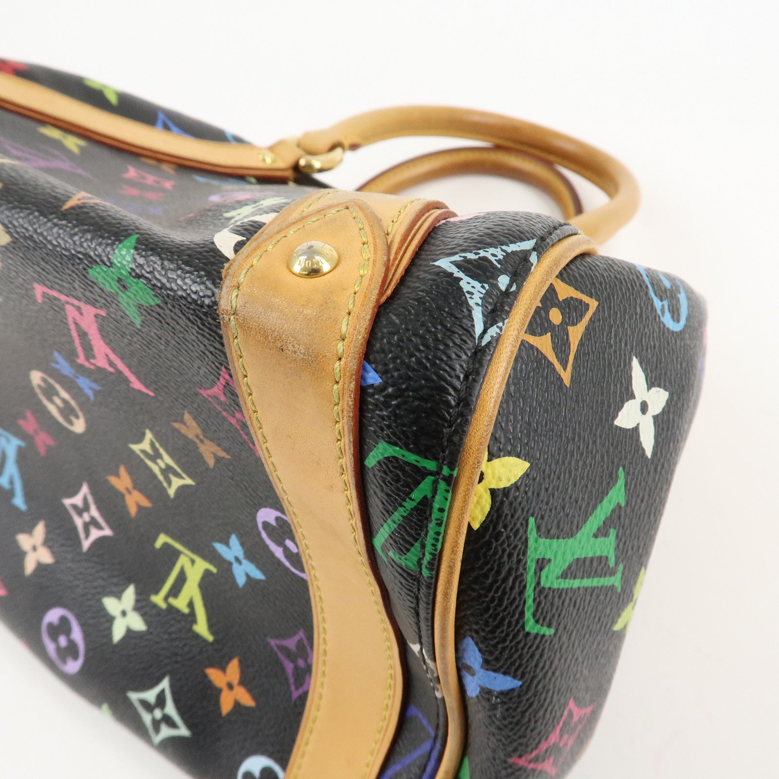Louis Vuitton Monogram Multicolor Priscilla Hand Bag Noir M40097 Used