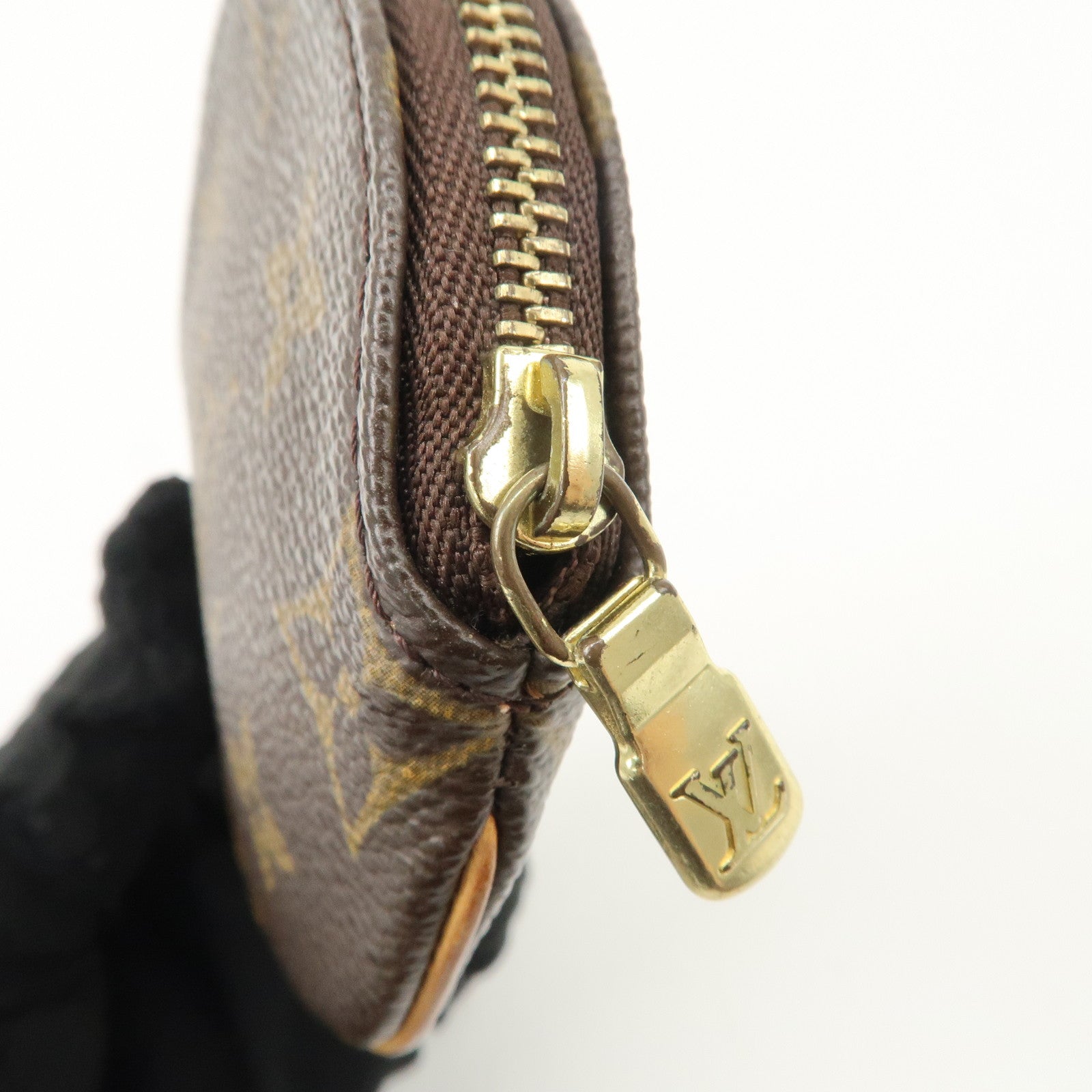 Louis Vuitton Monogram Porte Monnaie Rond Coin Case M61926 Used