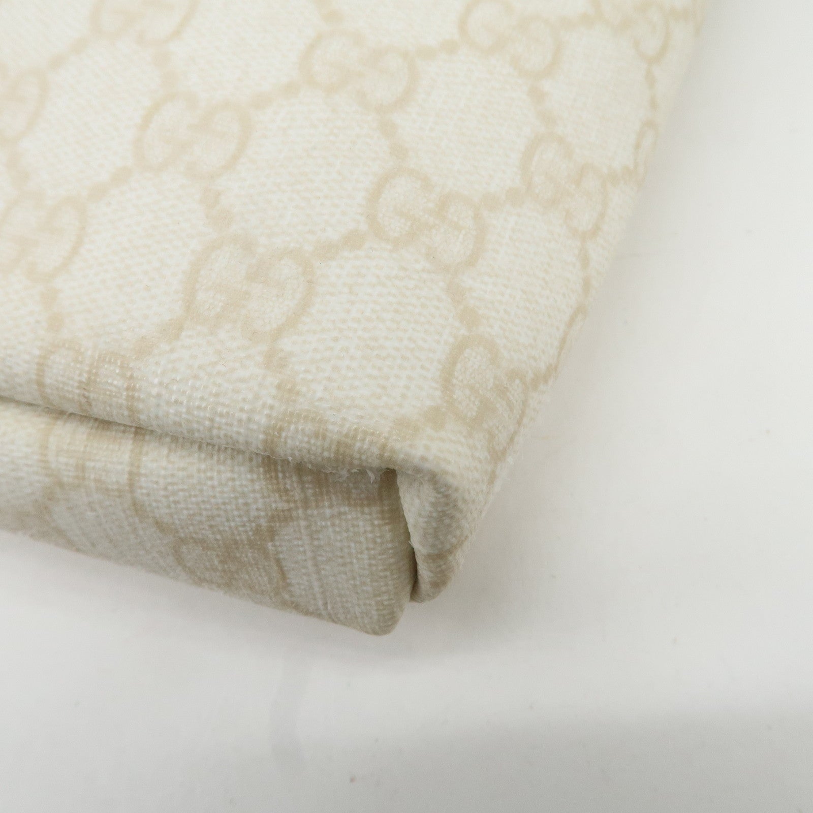 GUCCI GG Supreme Leather Shoulder Bag Ivory Light Brown 223666 Used