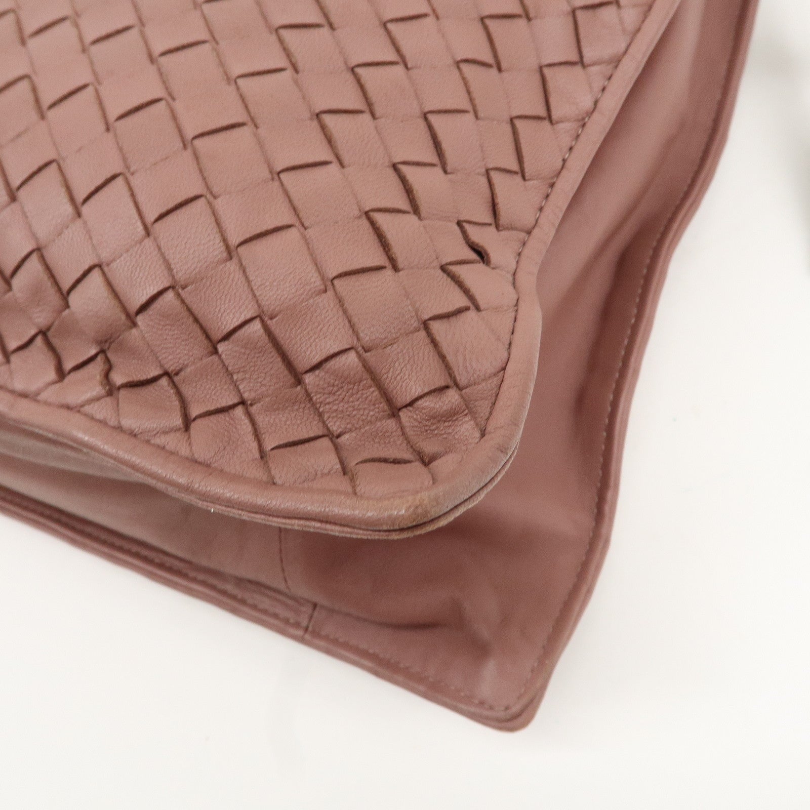 BOTTEGA VENETA Intrecciato Leather Shoulder Bag 323765 Used
