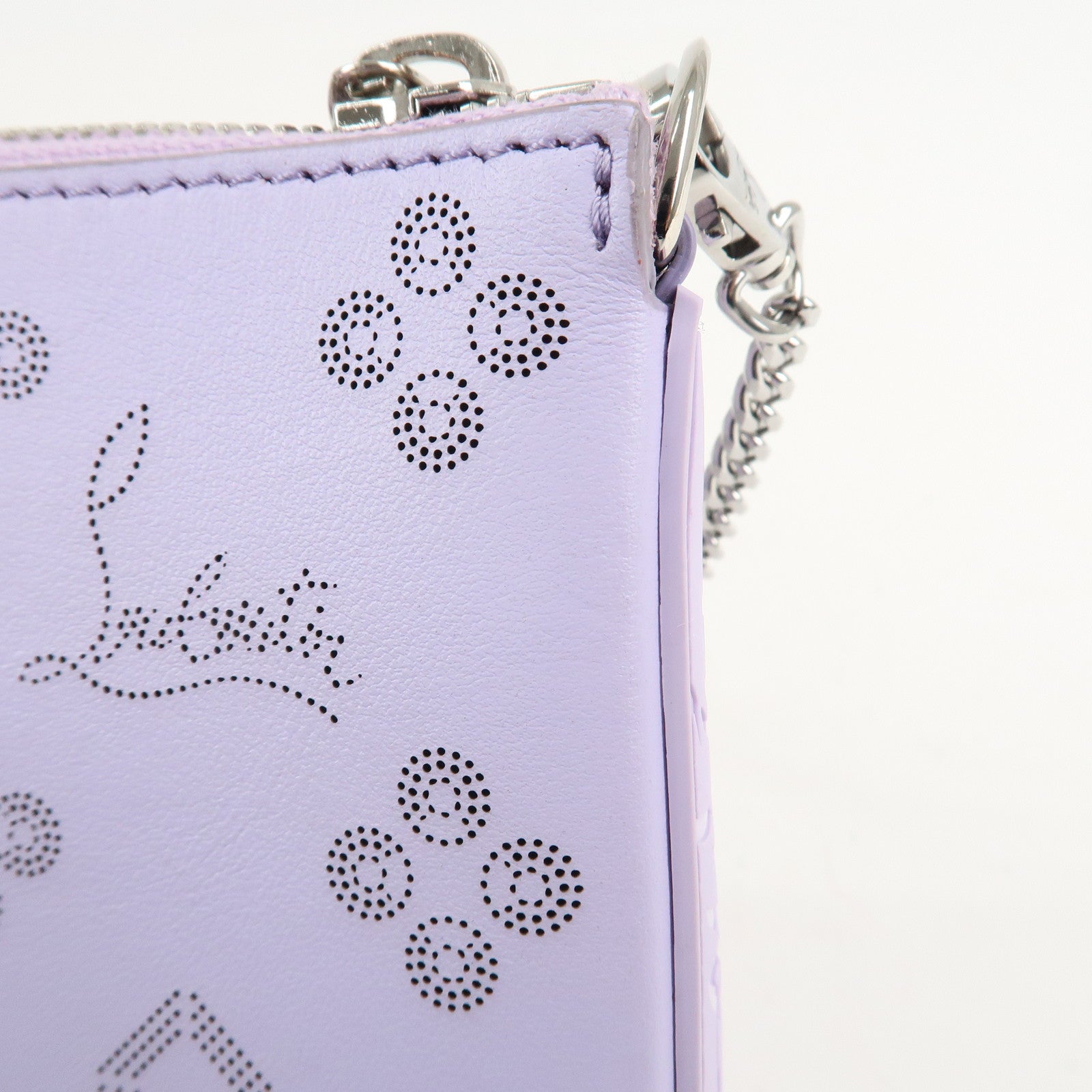 Christian Louboutin Loubila Chain Shoulder Bag Light Purple Used