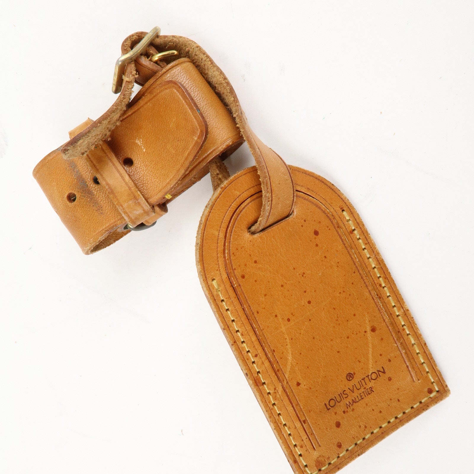 Louis Vuitton Set of 10 Leather Name Tag & Poignet Natural Used