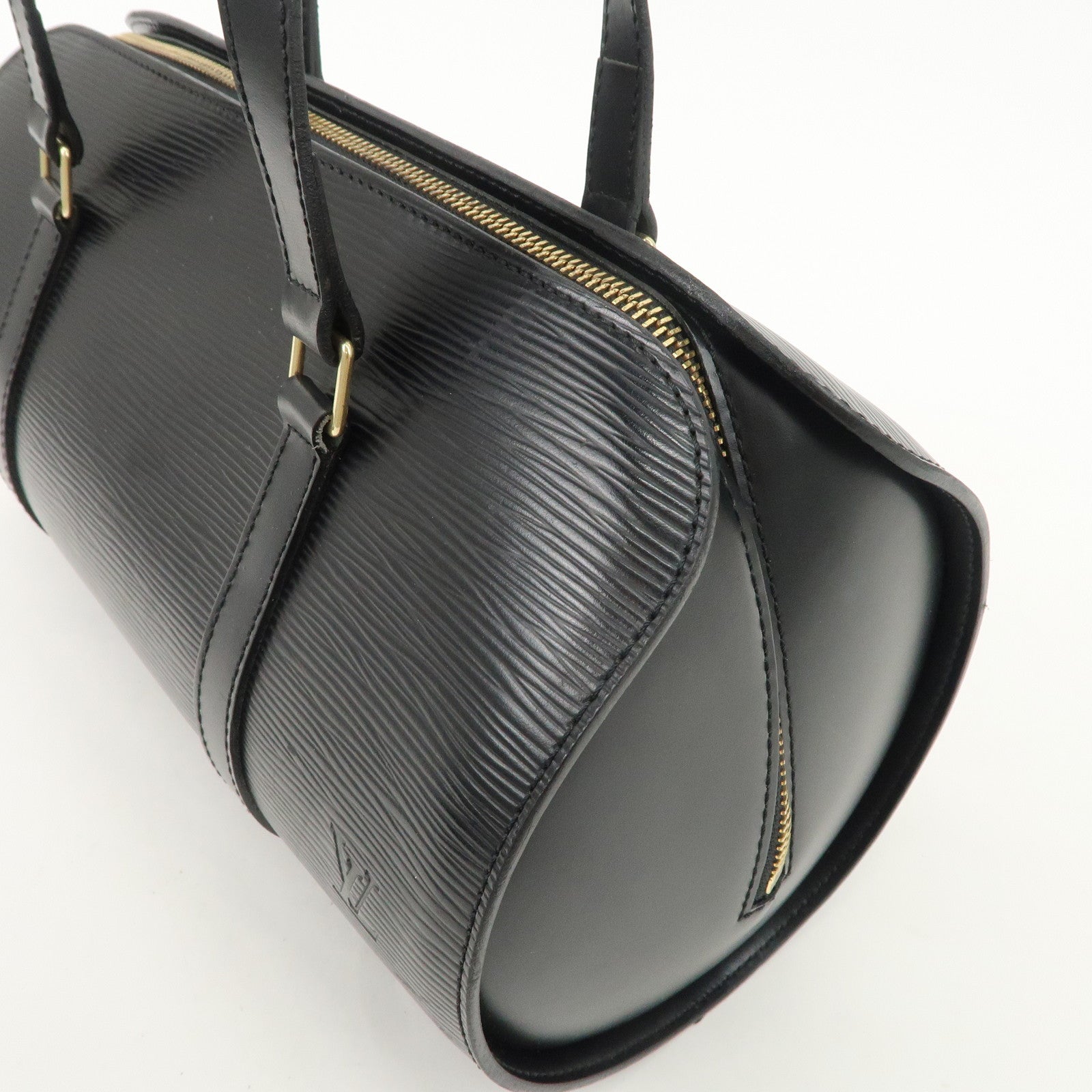 Louis Vuitton Epi Soufflot & Pouch Hand Bag Noir Black M52862 Used