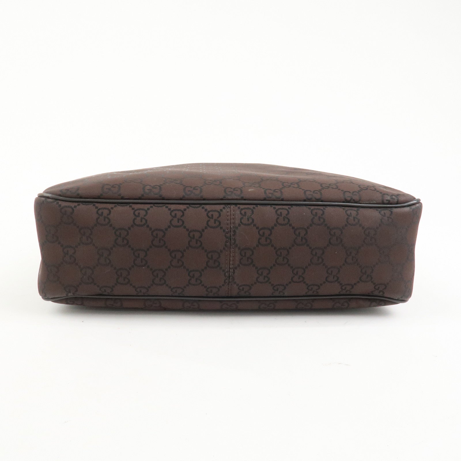 GUCCI GG Monogram Nylon Shoulder Bag Hand Bag Brown 264219